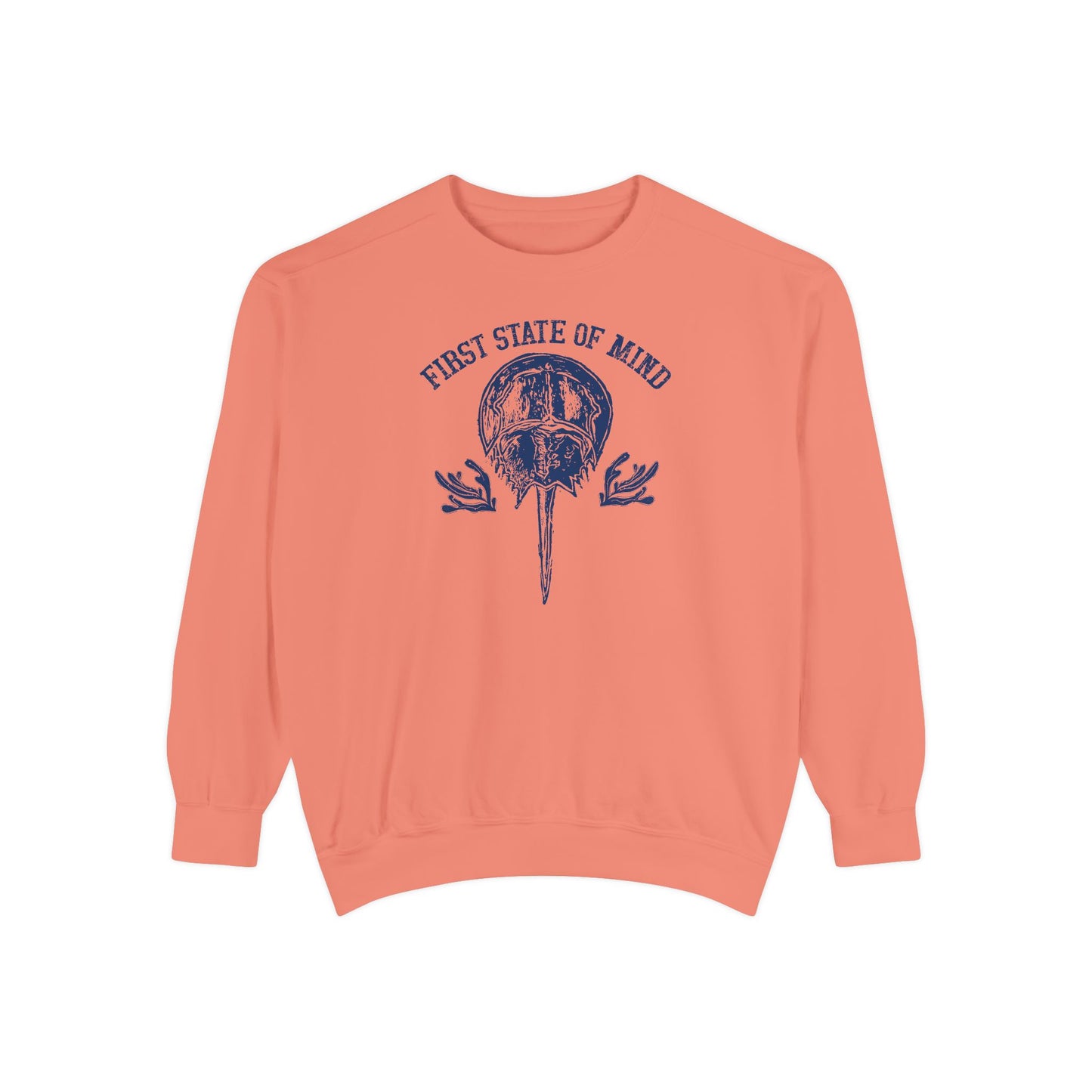 Horse Shoe Crab First State of Mind Unisex Garment-Dyed Sweatshirt