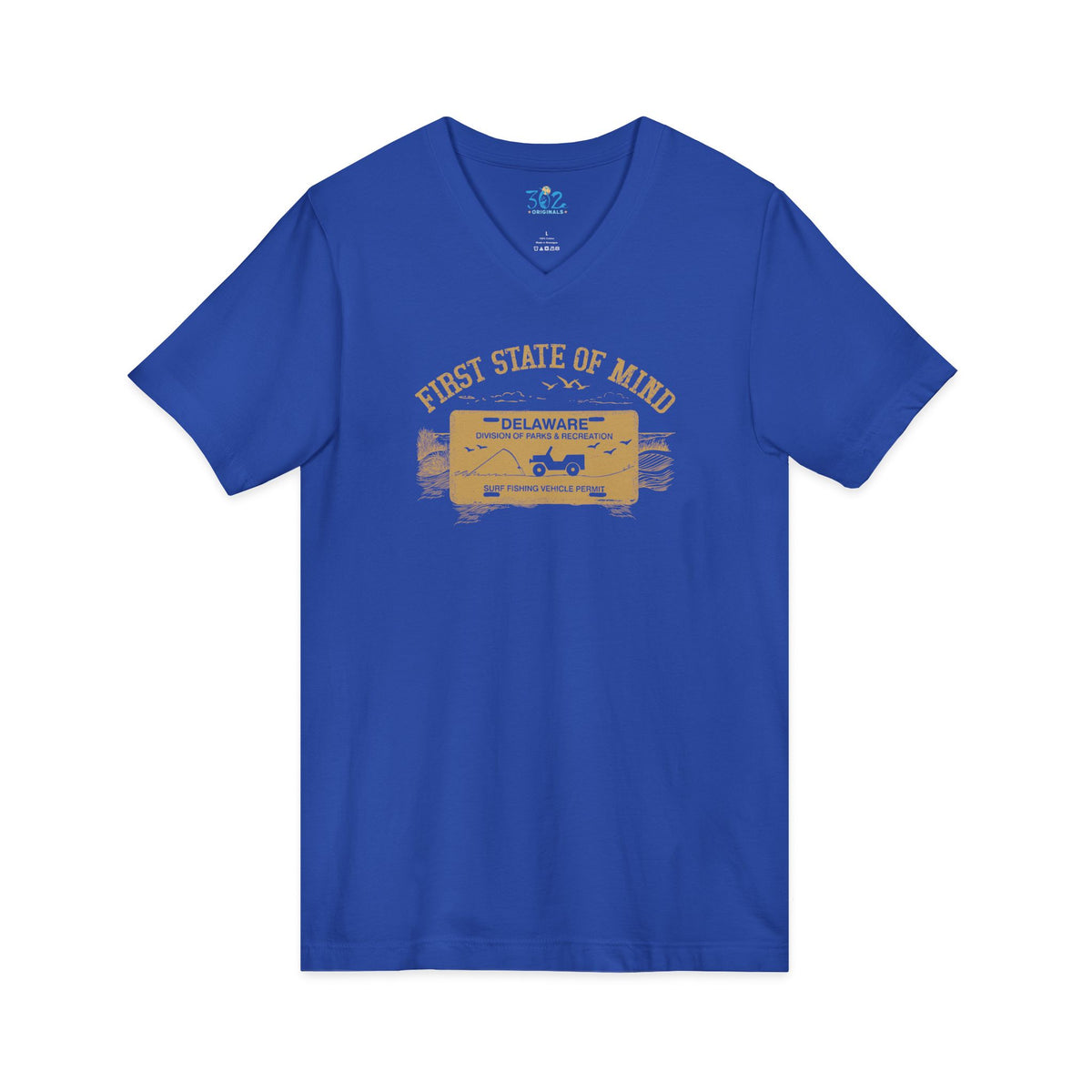 Delaware First State Surf Fishing Unisex V neck
