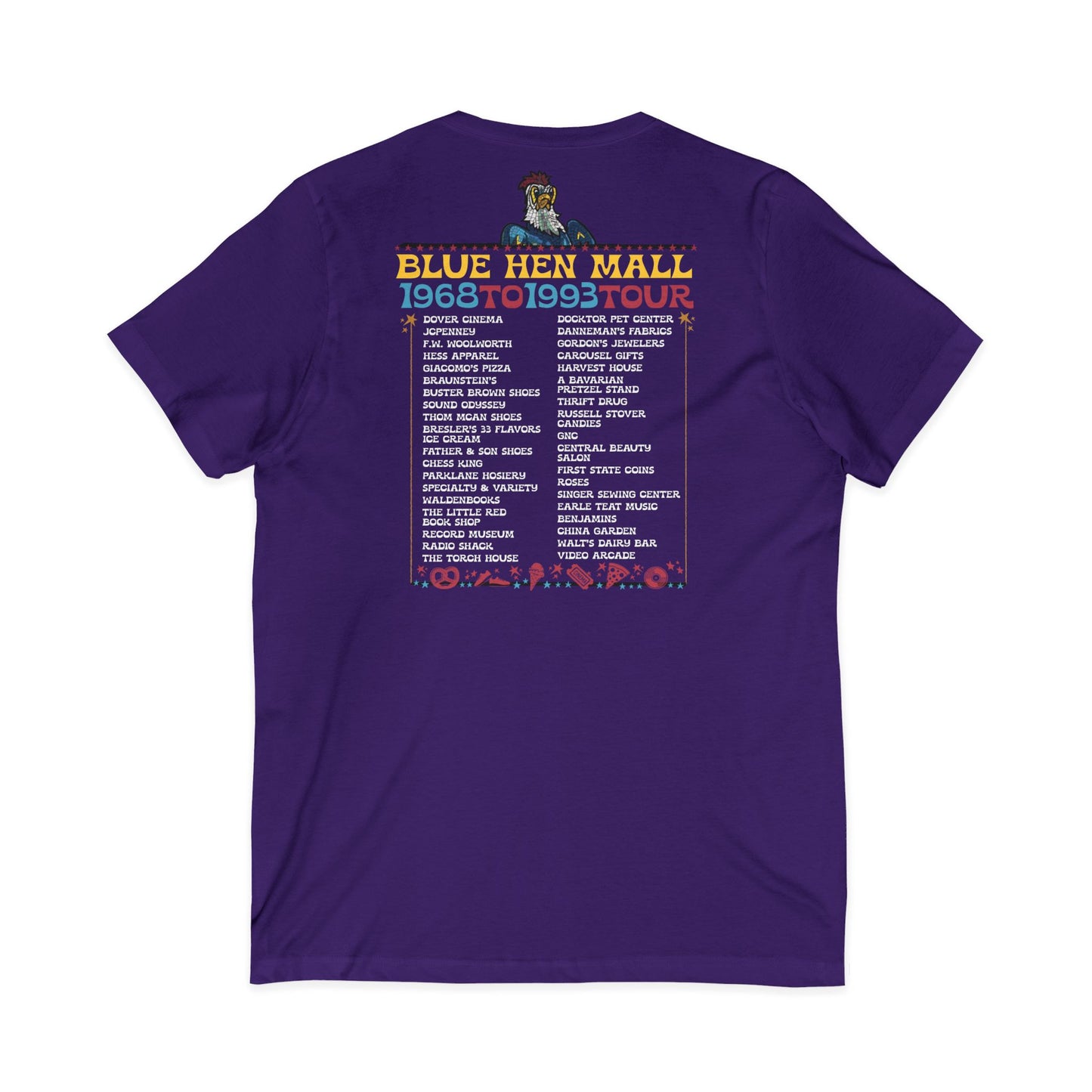 Where We Use To Roost - Delaware Blue Hen Mall Tour V-Neck Tee