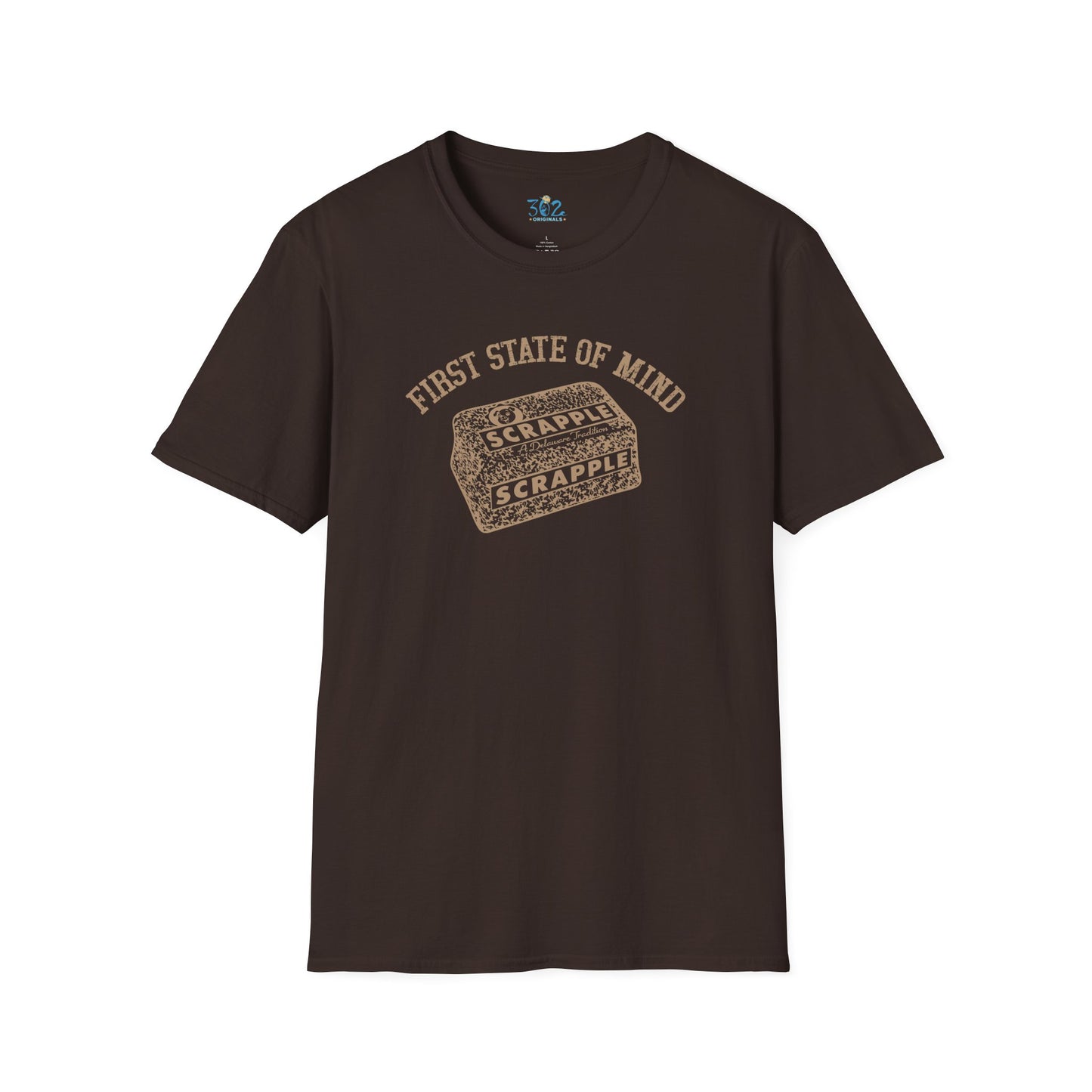 Delaware First State of Mind Scrapple Crew Neck Tee - Dark Colors