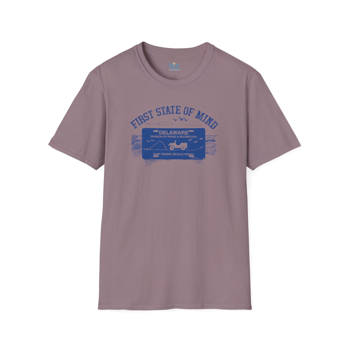Delaware First State of Mind Surf Fishing Crew Neck Tee
