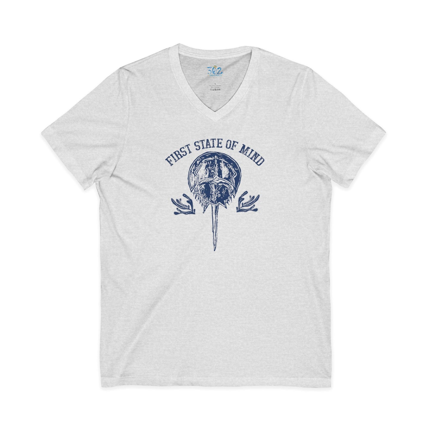 Delaware First State of Mind Horse Shoe Crab V-Neck Tee