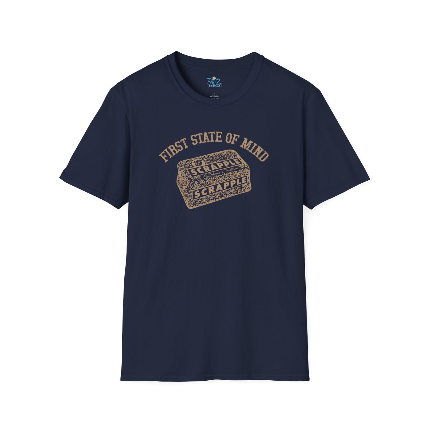 Delaware First State of Mind Scrapple Crew Neck Tee - Dark Colors