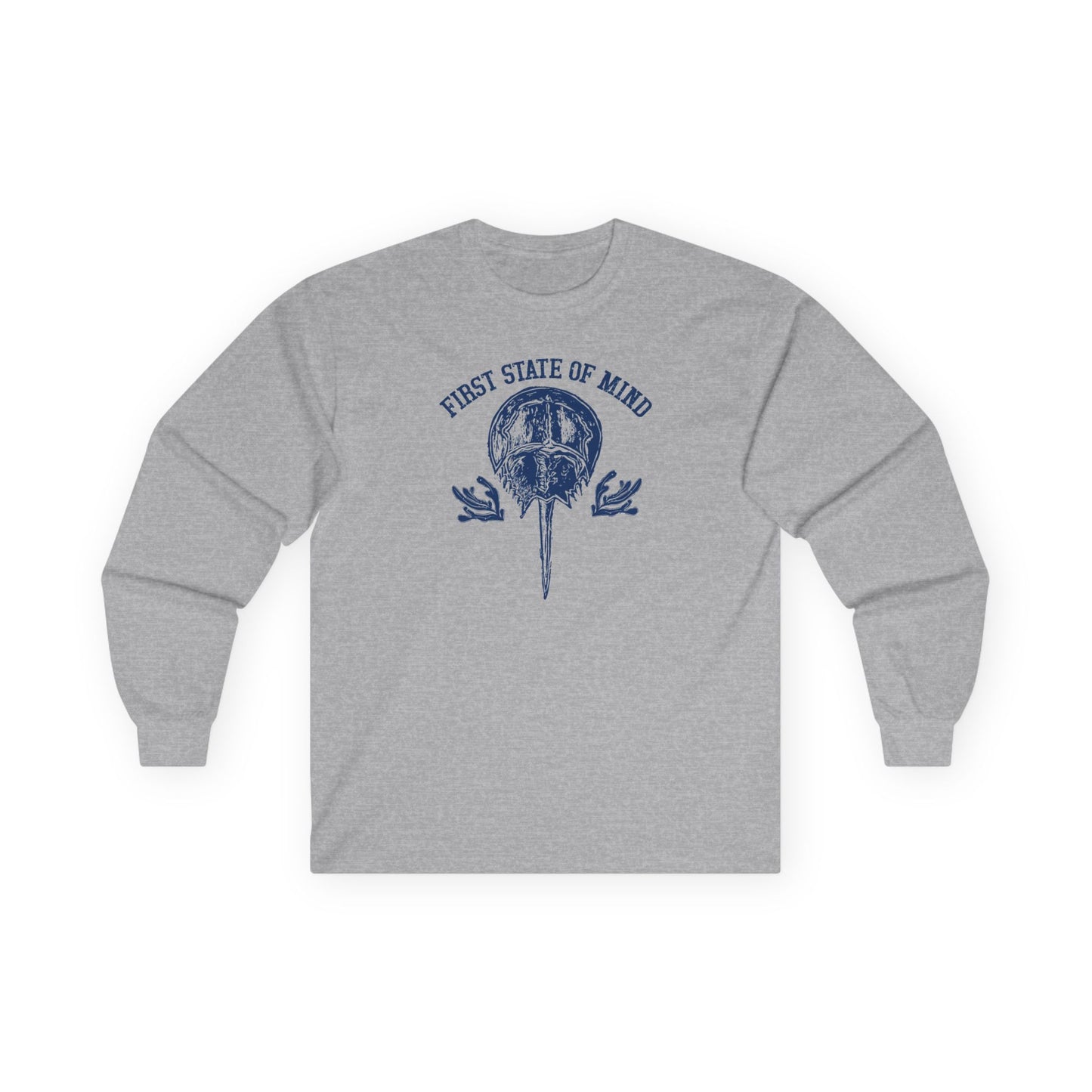 Delaware First State of Mind Horse Shoe Crab Cotton Long Sleeve Tee