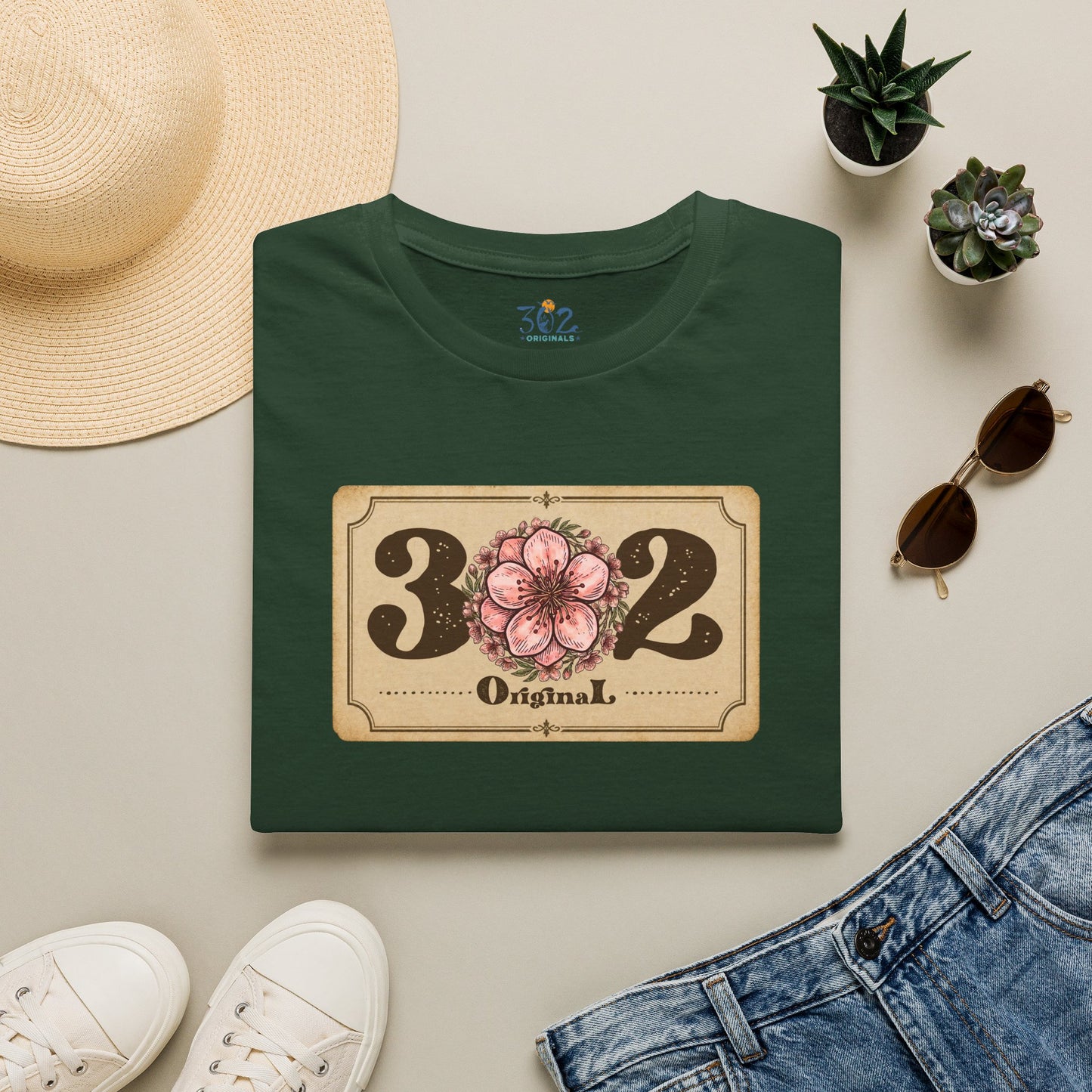 302 Original Delaware Peach Blossom Crew Tee