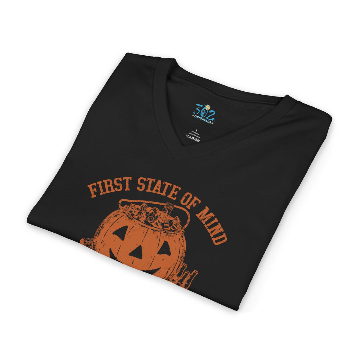 First State of Mind Halloween Pumpkin & Candy V neck | 302 Originals
