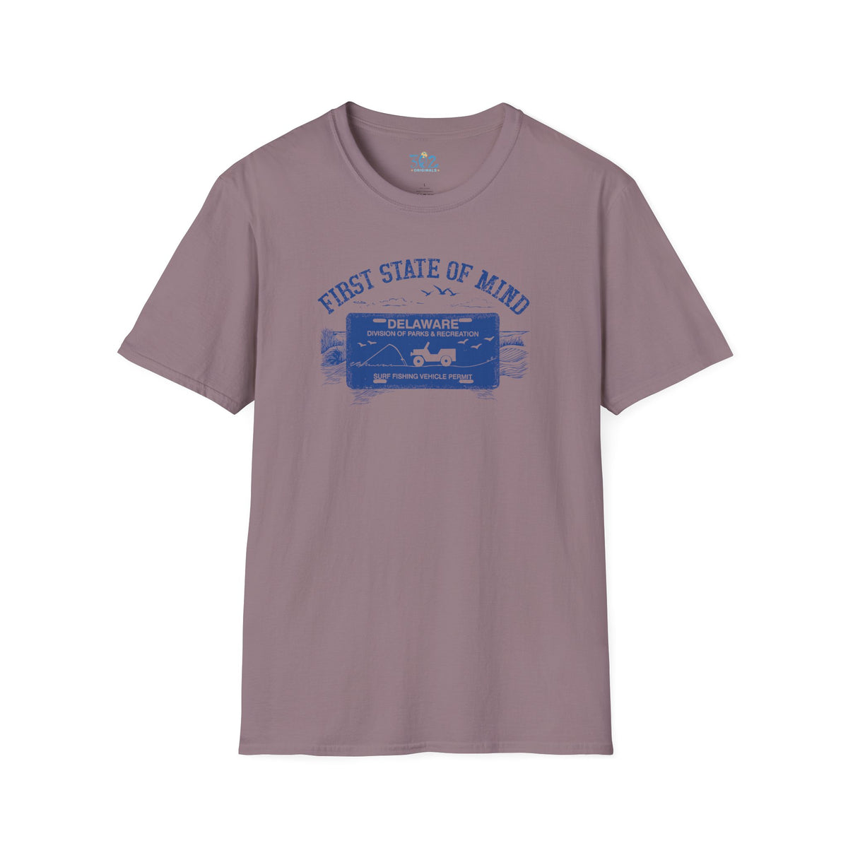 Delaware First State of Mind Surf Fishing Crew Neck Tee