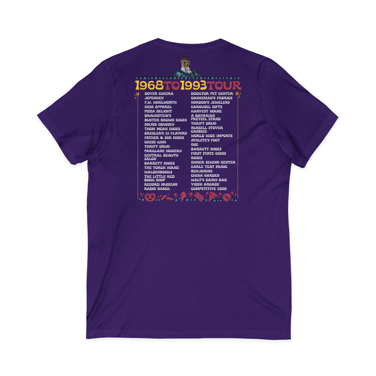 Spent it All - Dover Blue Hen Mall V-Neck Tee