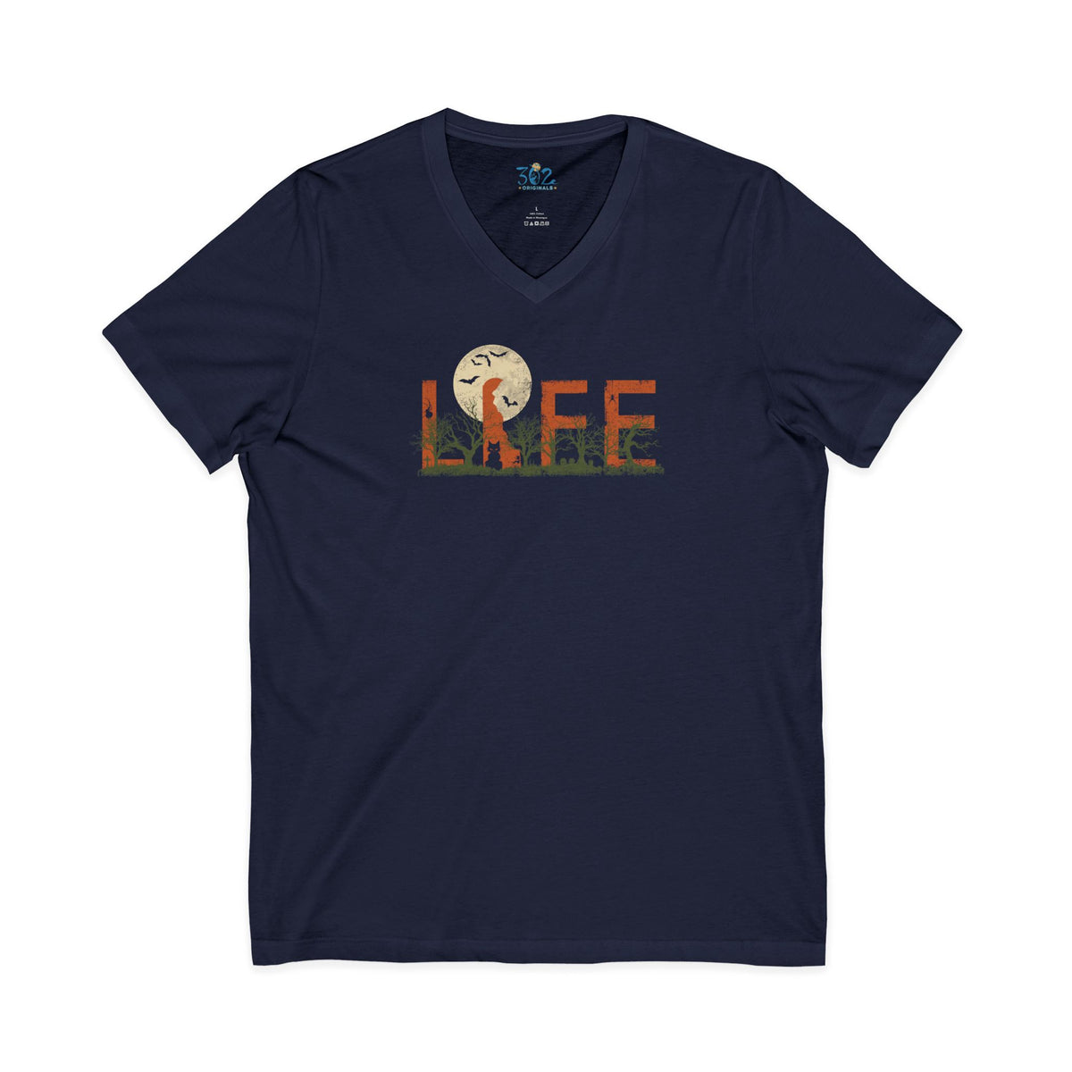 Delaware Halloween LIFE V-Neck T-Shirt | First State of Mind