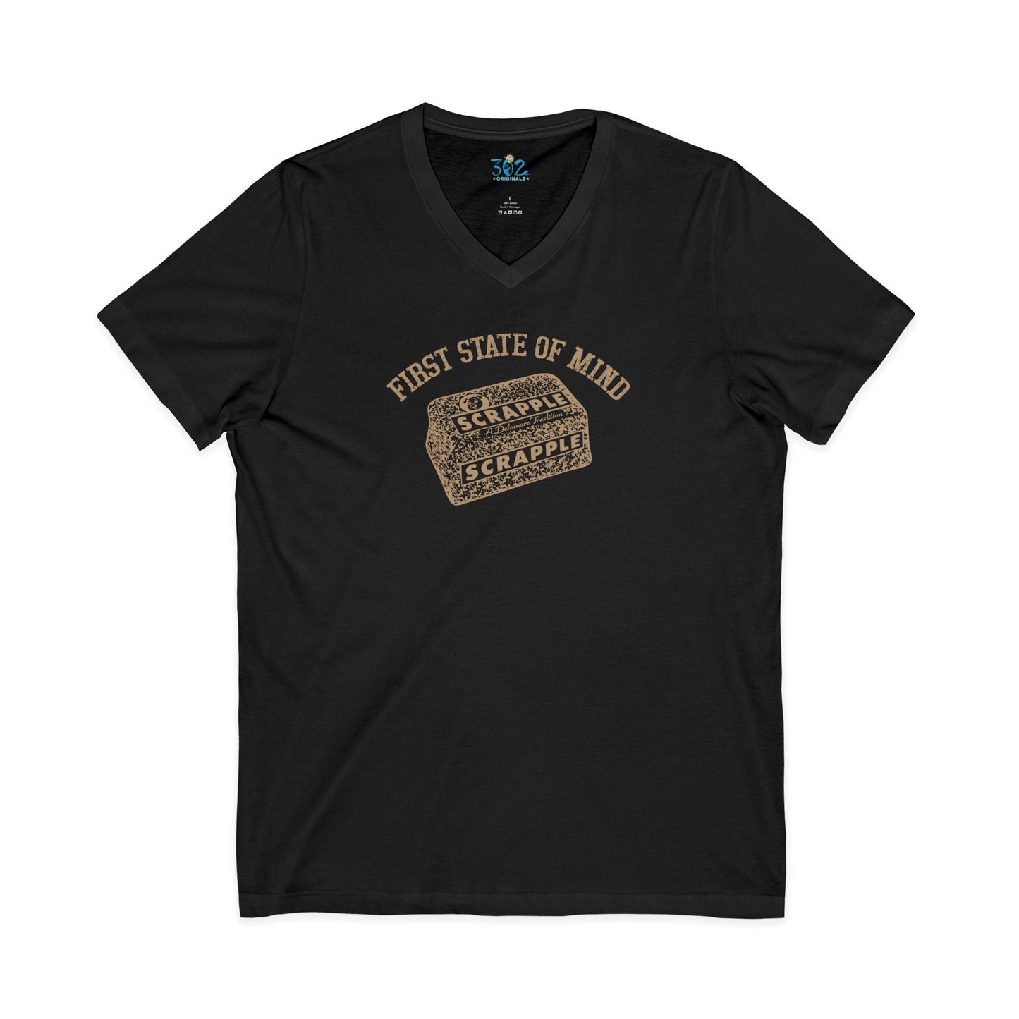 Delaware First State of Mind Scrapple Unisex V neck T shirt