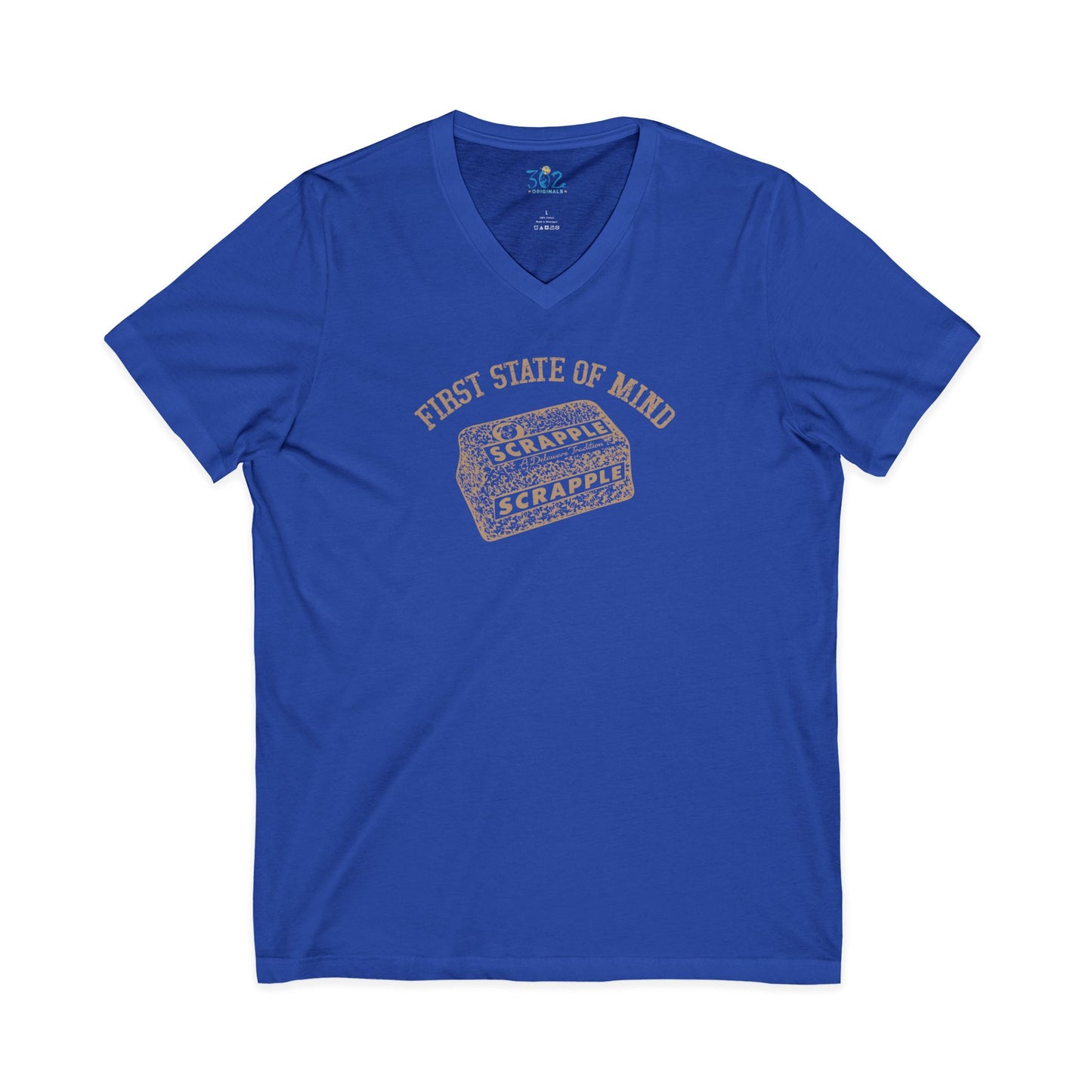 Delaware First State of Mind Scrapple Unisex V neck T shirt