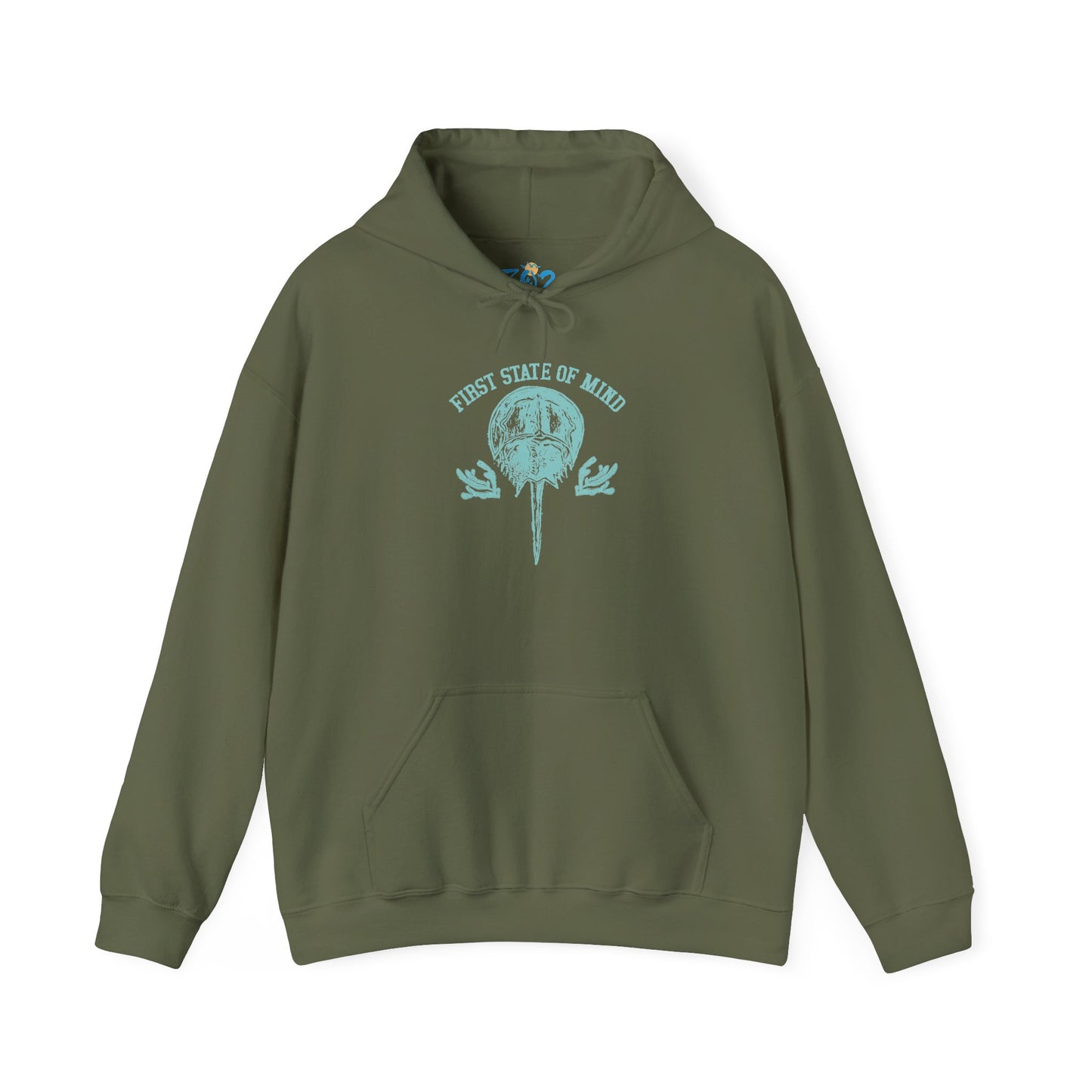 Delaware First State of Mind Horse Shoe Crab Hoodie