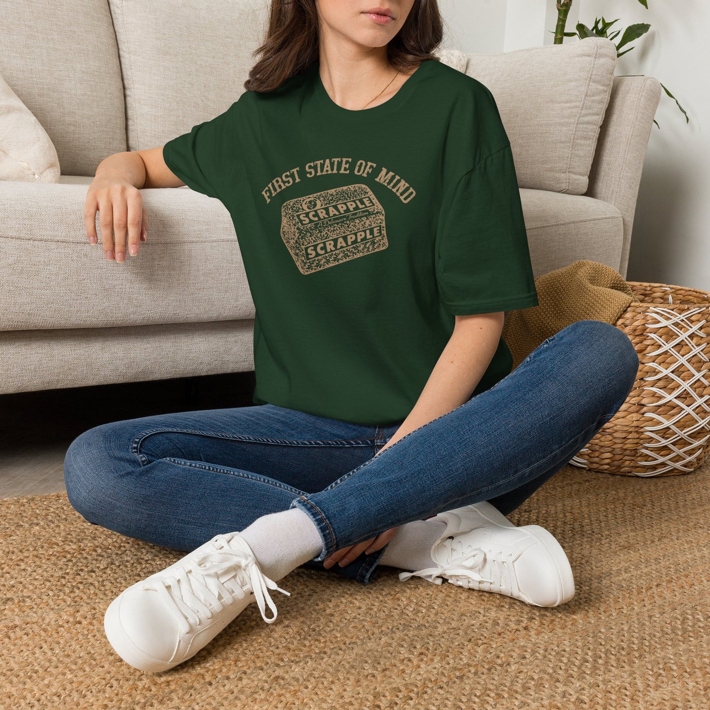 Delaware First State of Mind Scrapple Crew Neck Tee - Dark Colors