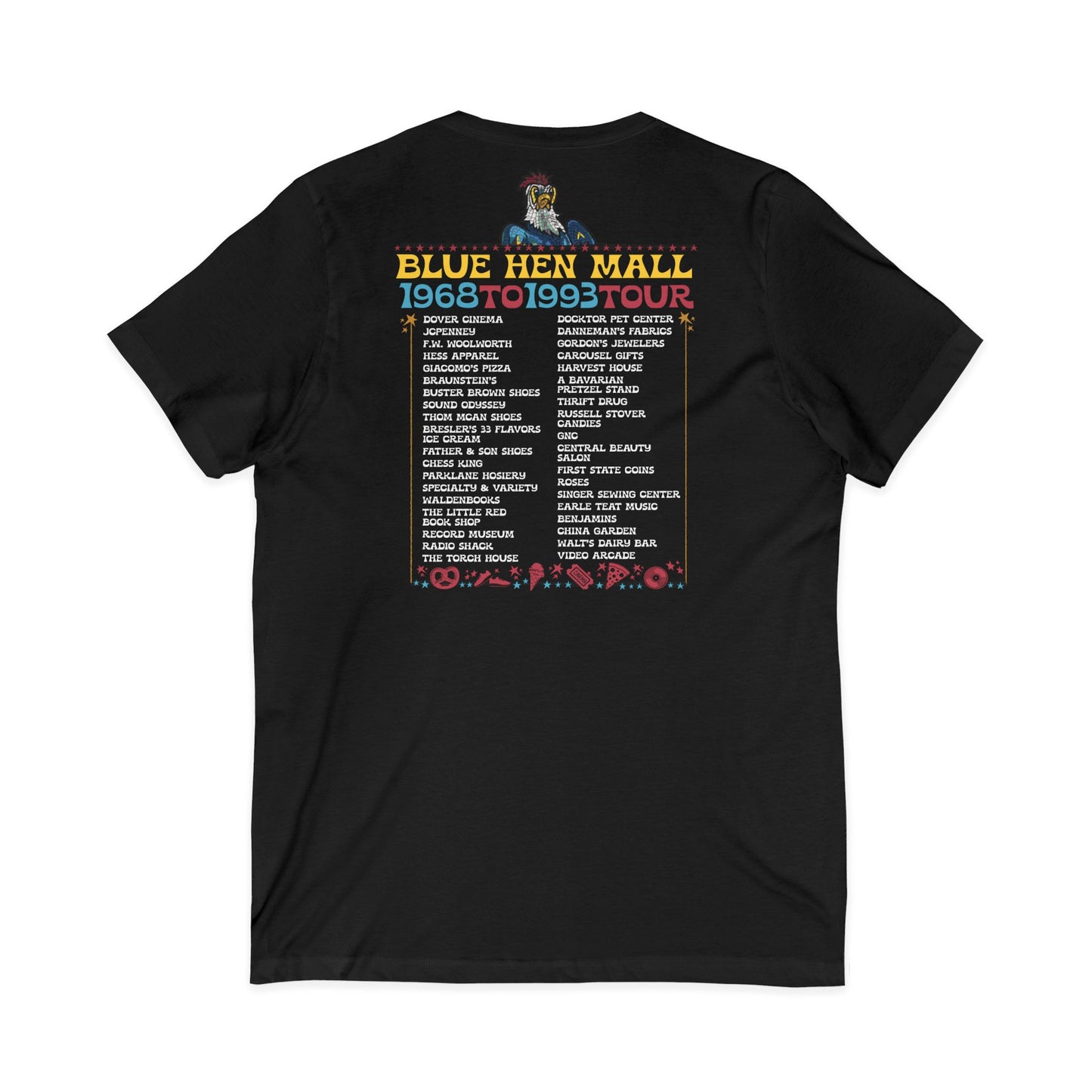 Where We Use To Roost - Delaware Blue Hen Mall Tour V-Neck Tee