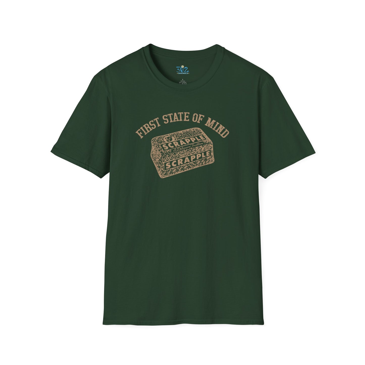 Delaware First State of Mind Scrapple Crew Neck Tee - Dark Colors