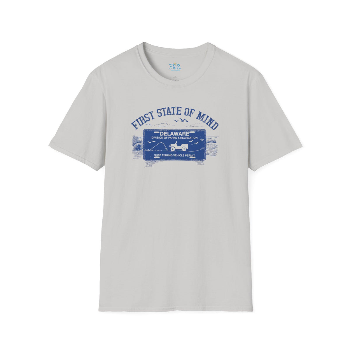 Delaware First State of Mind Surf Fishing Crew Neck Tee