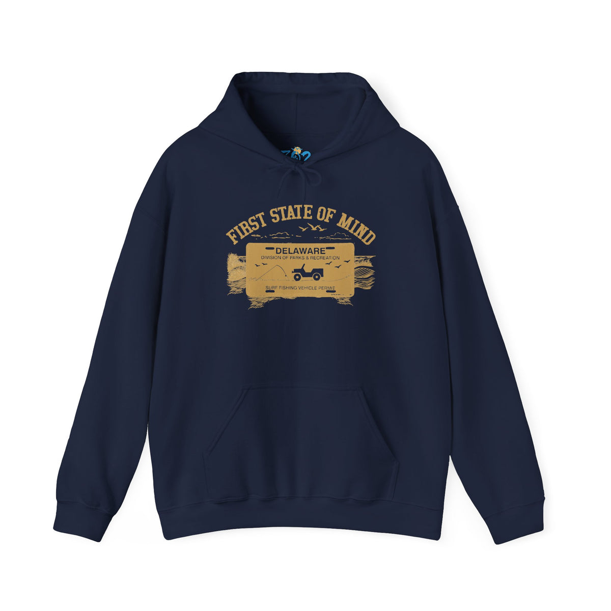 Delaware First State of Mind Surf Fishing Hoodie Dark