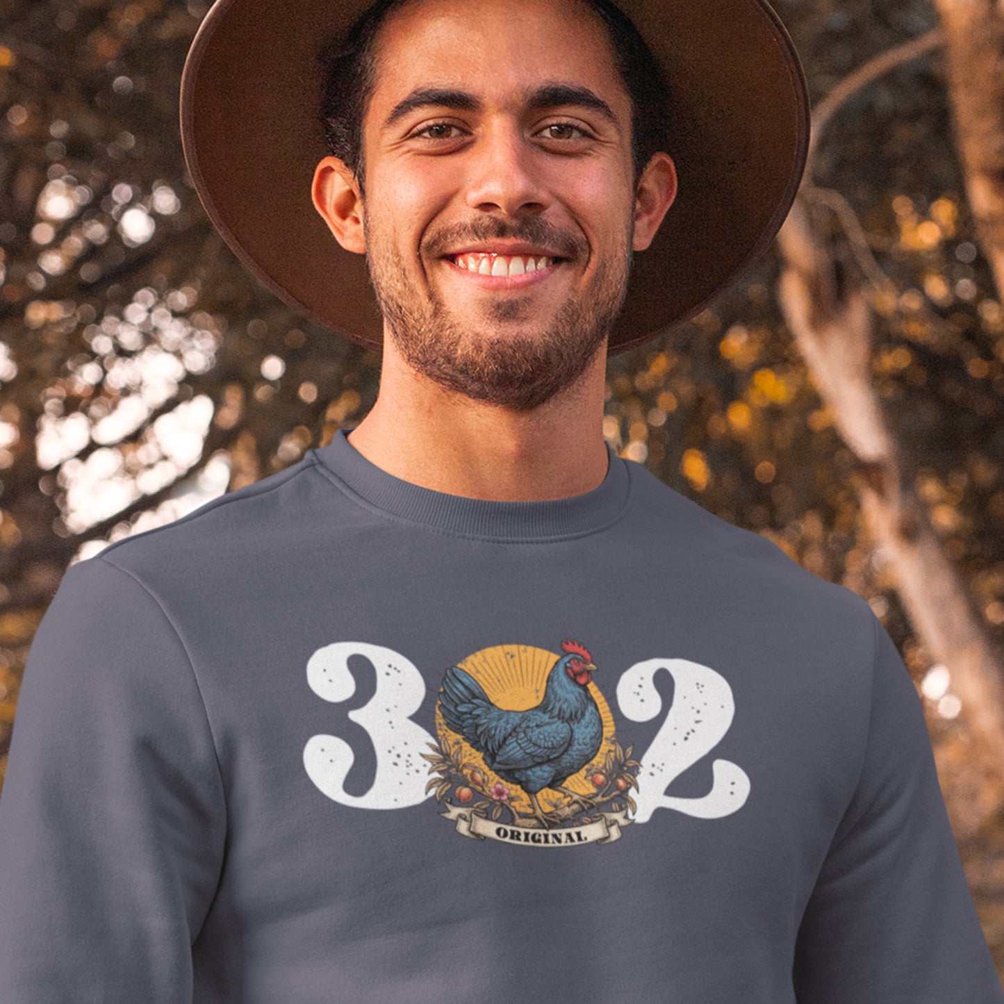302 Original Delaware Blue Hen Unisex Garment-Dyed Sweatshirt