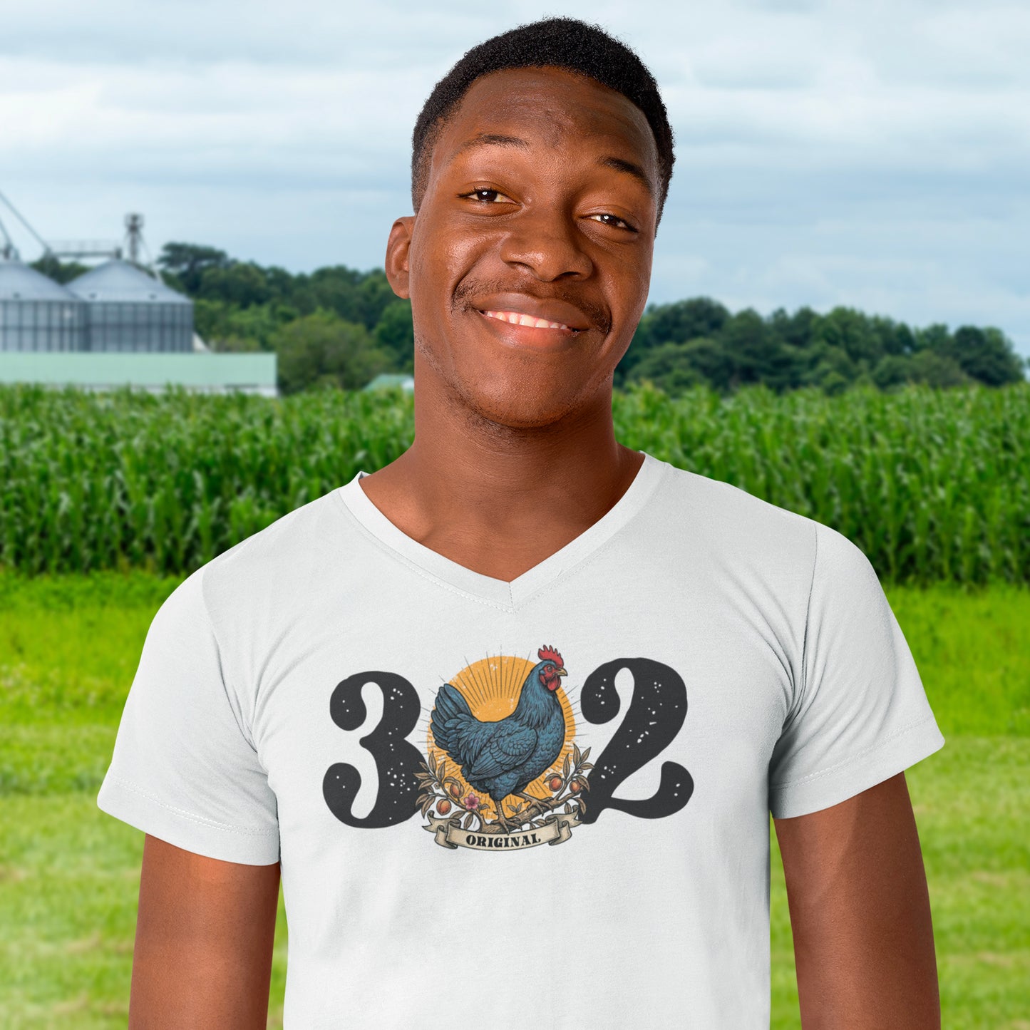 302 Original Blue Hen V Neck