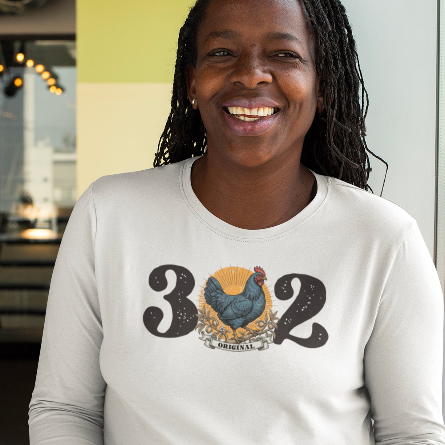 302 Delaware Blue Hen Long Sleeve Tee