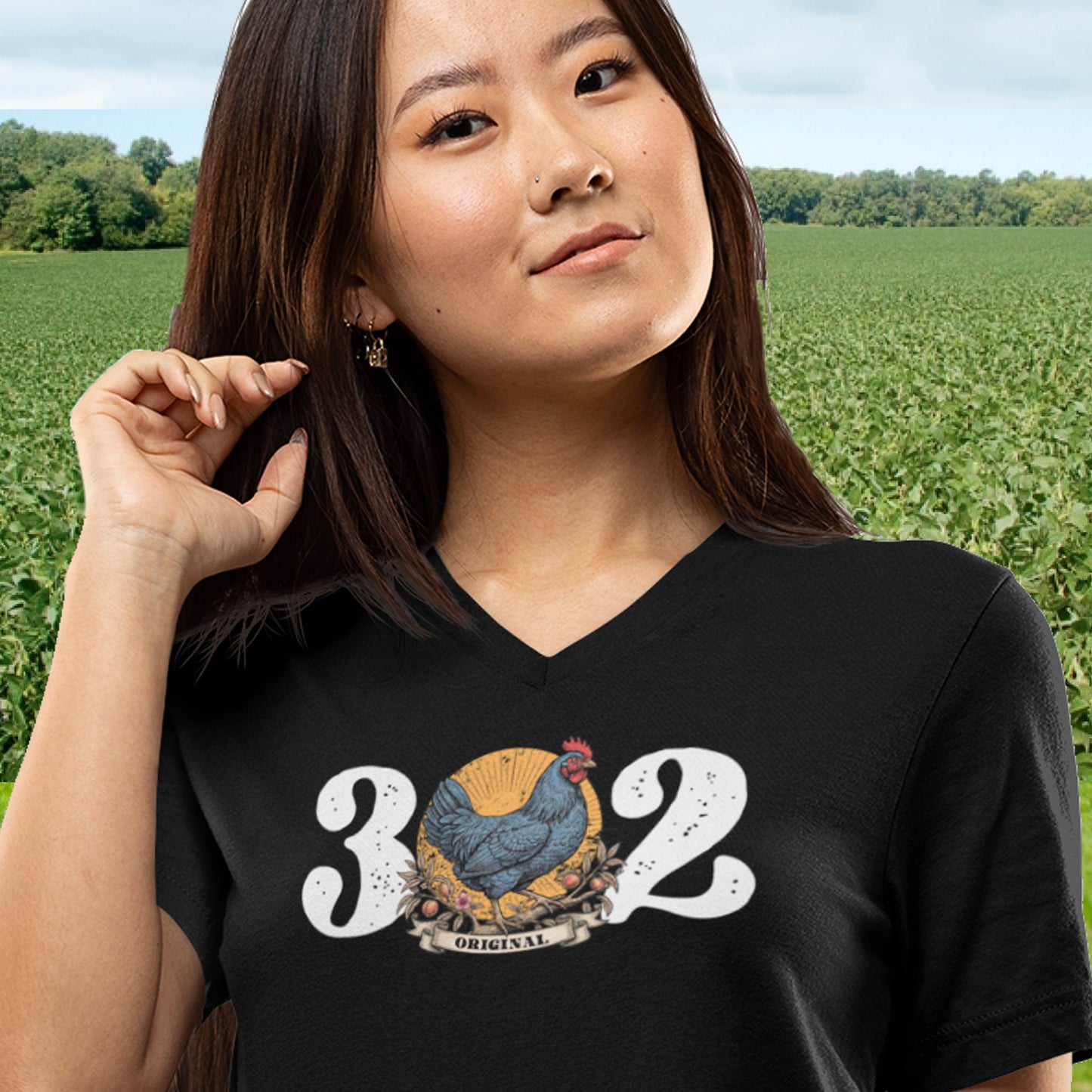 302 Original Blue Hen V Neck