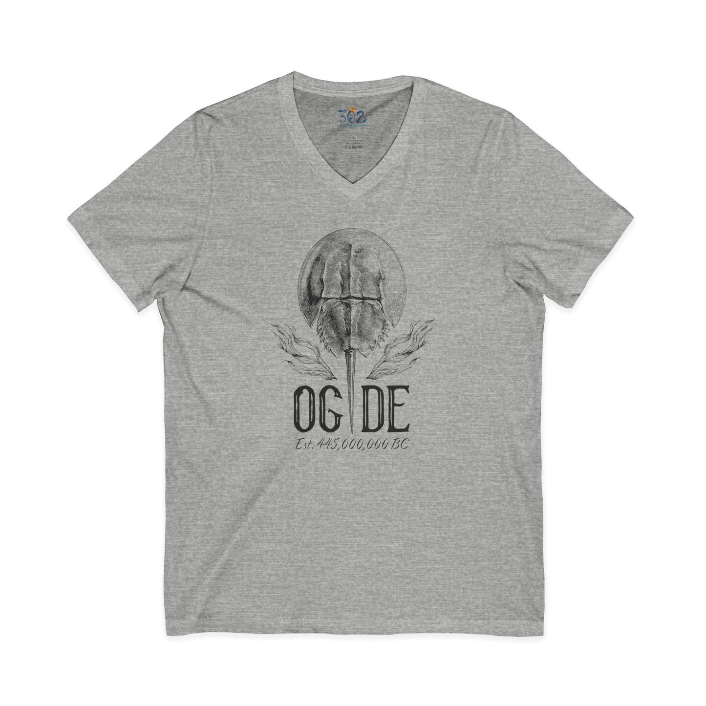 OG DE Horse Shoe Crab V-Neck Tee front