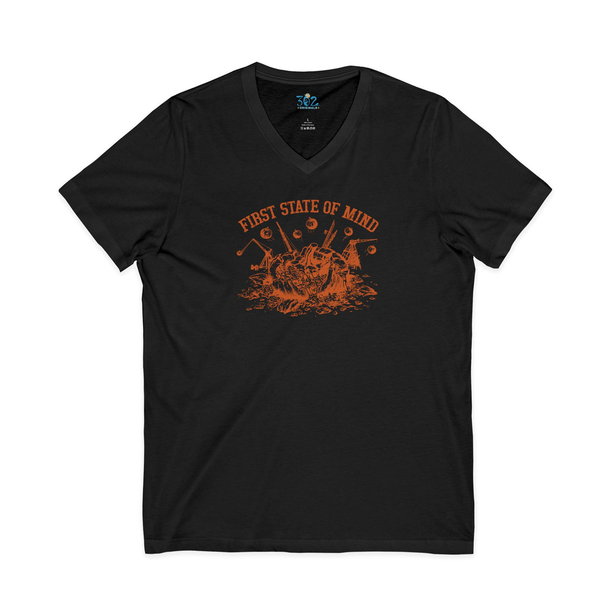 Delaware First State of Mind Pumpkin Chunkin Unisex V neck