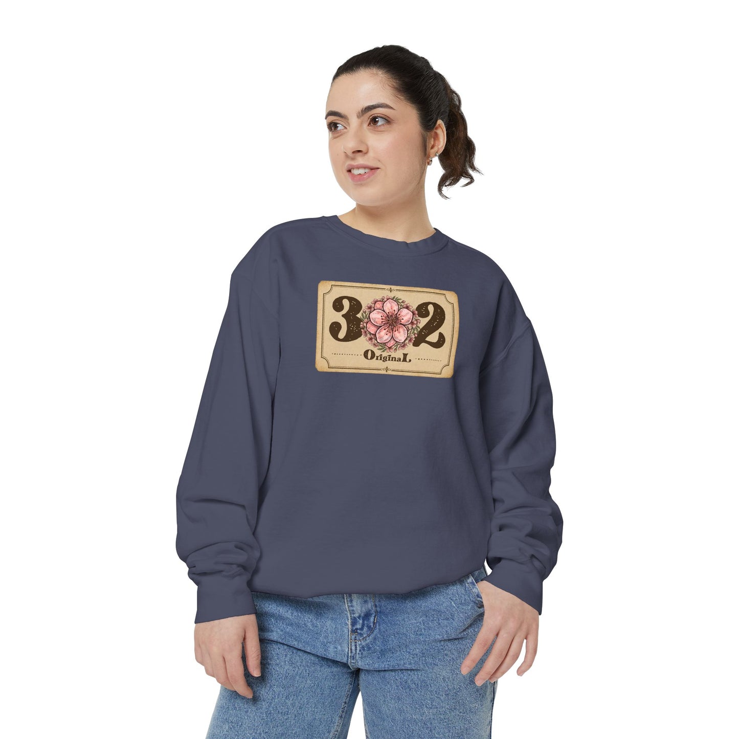 302 Delaware Peach Blossom Unisex Garment-Dyed Sweatshirt