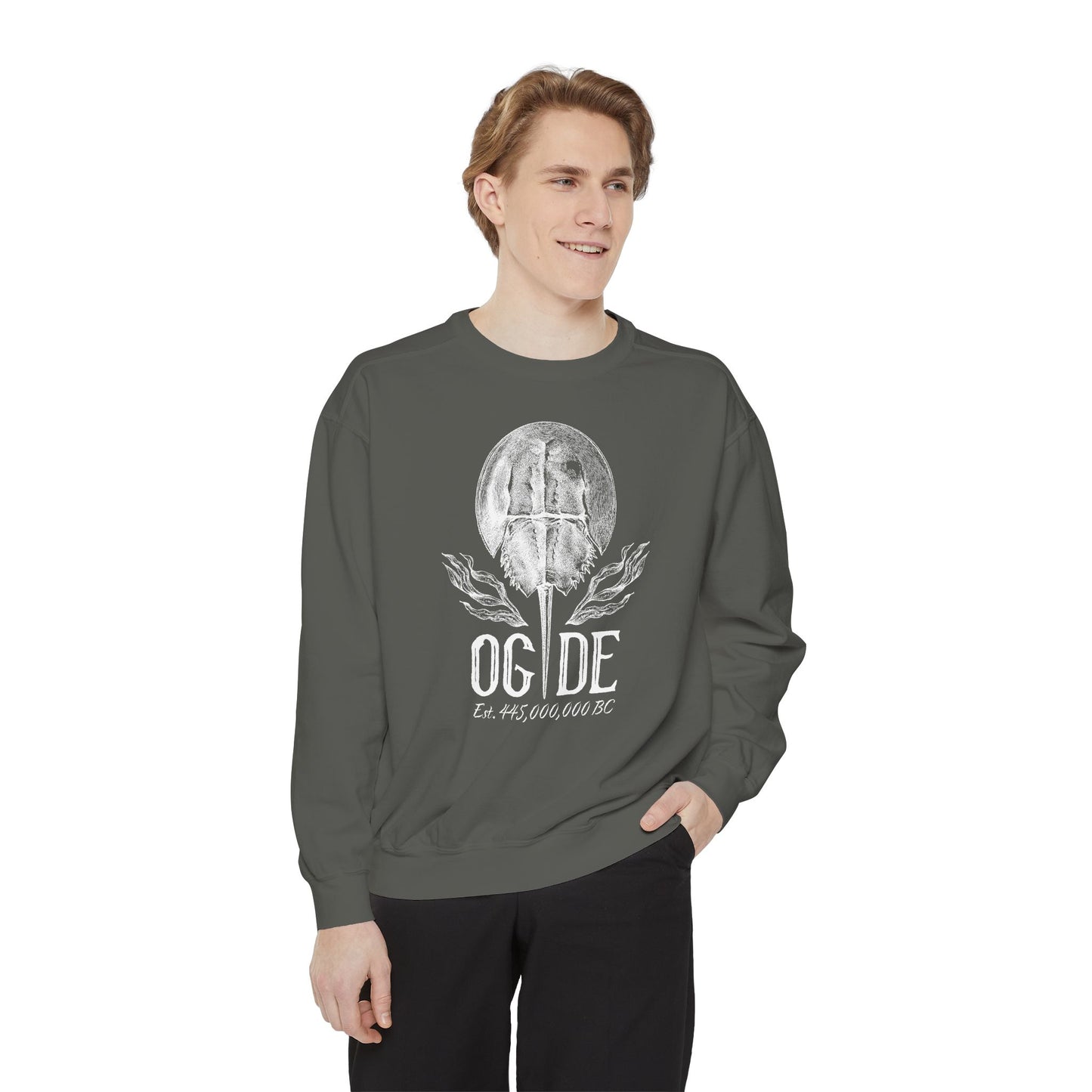 OG DE Delaware Horse Shoe Crab Unisex Garment-Dyed Sweatshirt