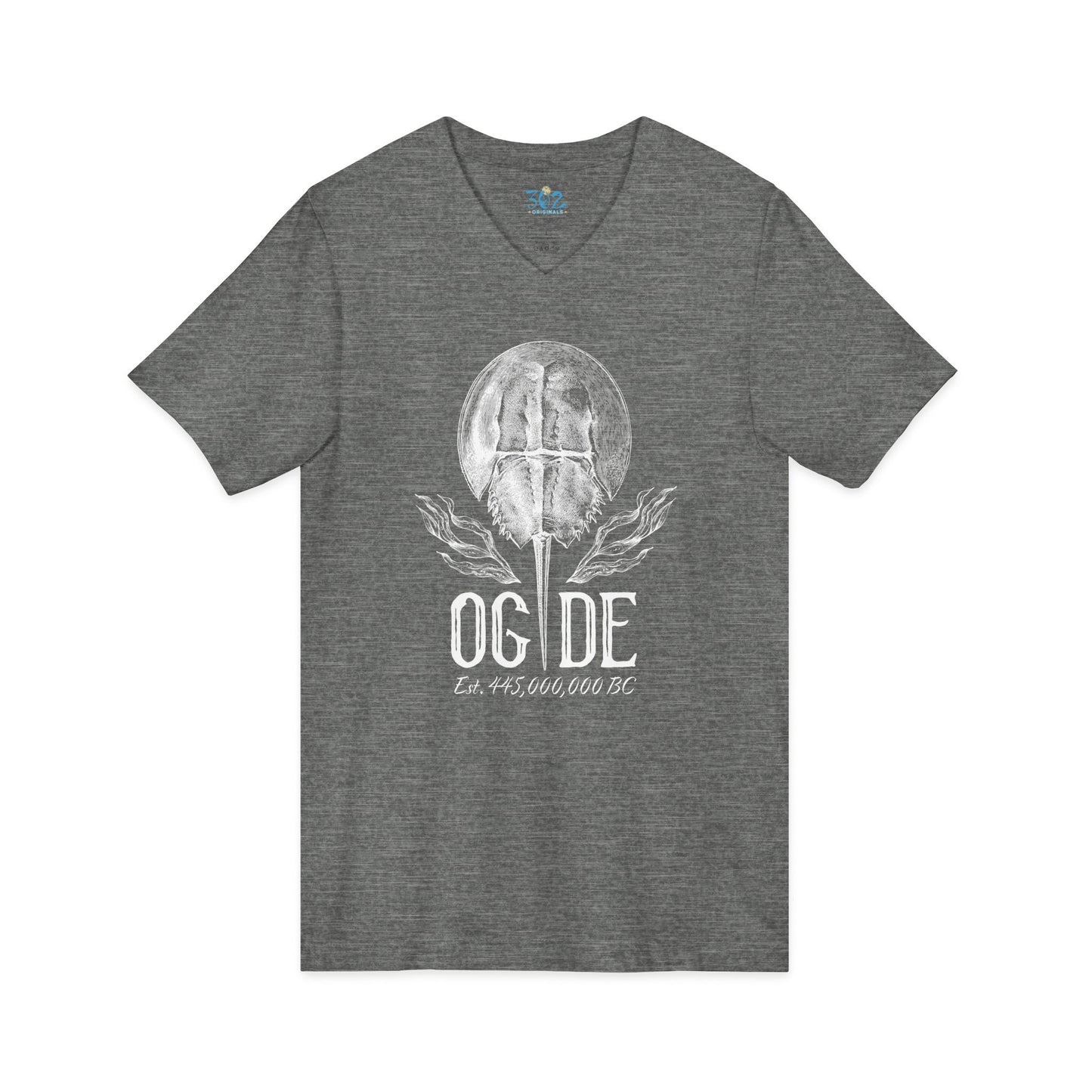OG DE Horse Shoe Crab V-Neck Tee front