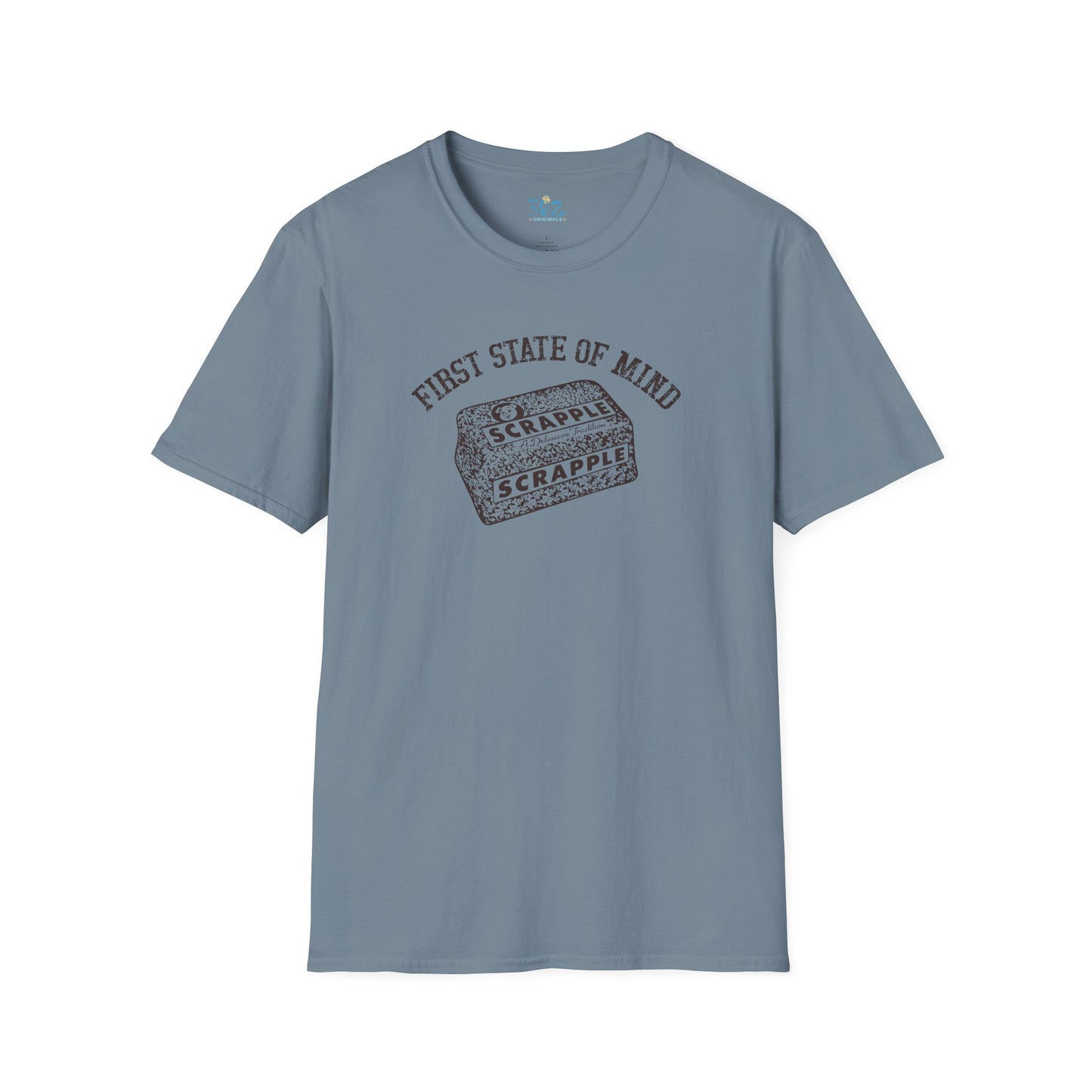 Delaware First State of Mind Scrapple Crew Neck Tee Shirt