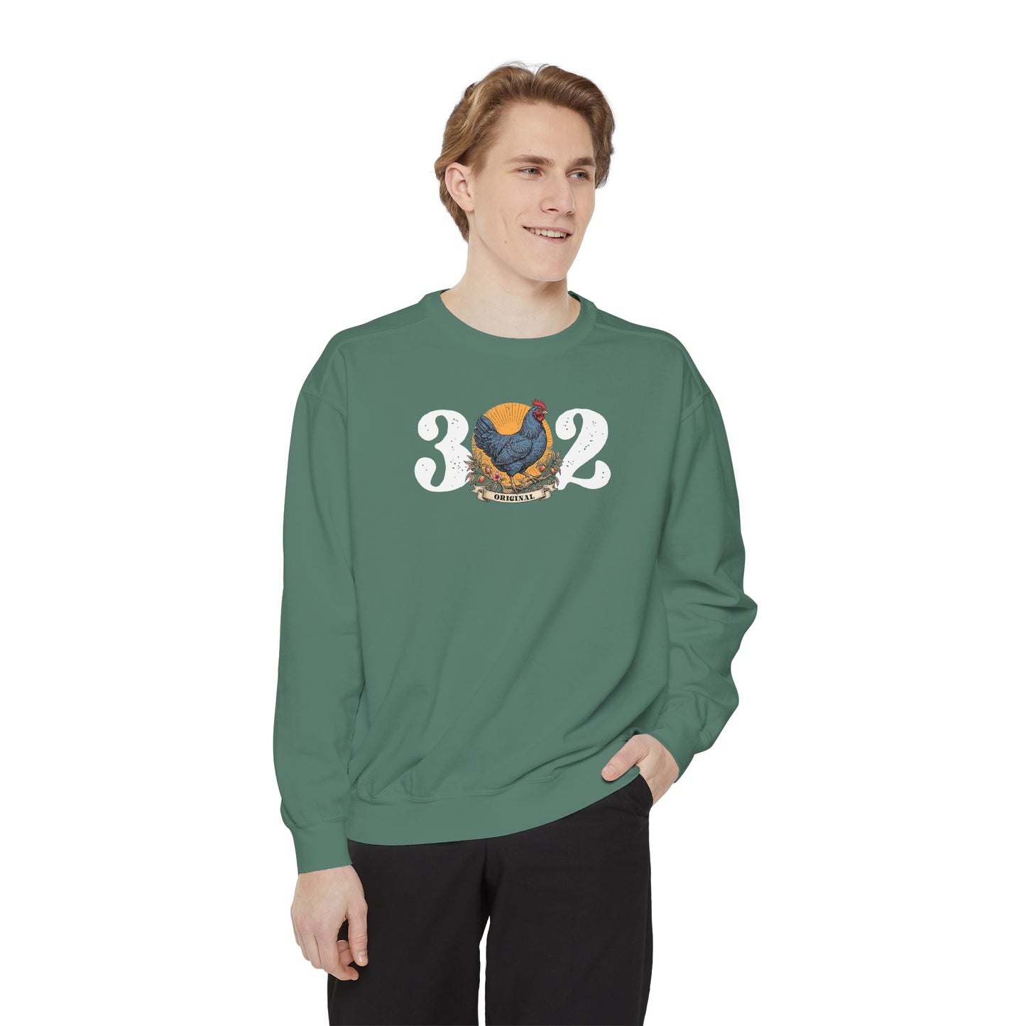 302 Original Delaware Blue Hen Unisex Garment-Dyed Sweatshirt