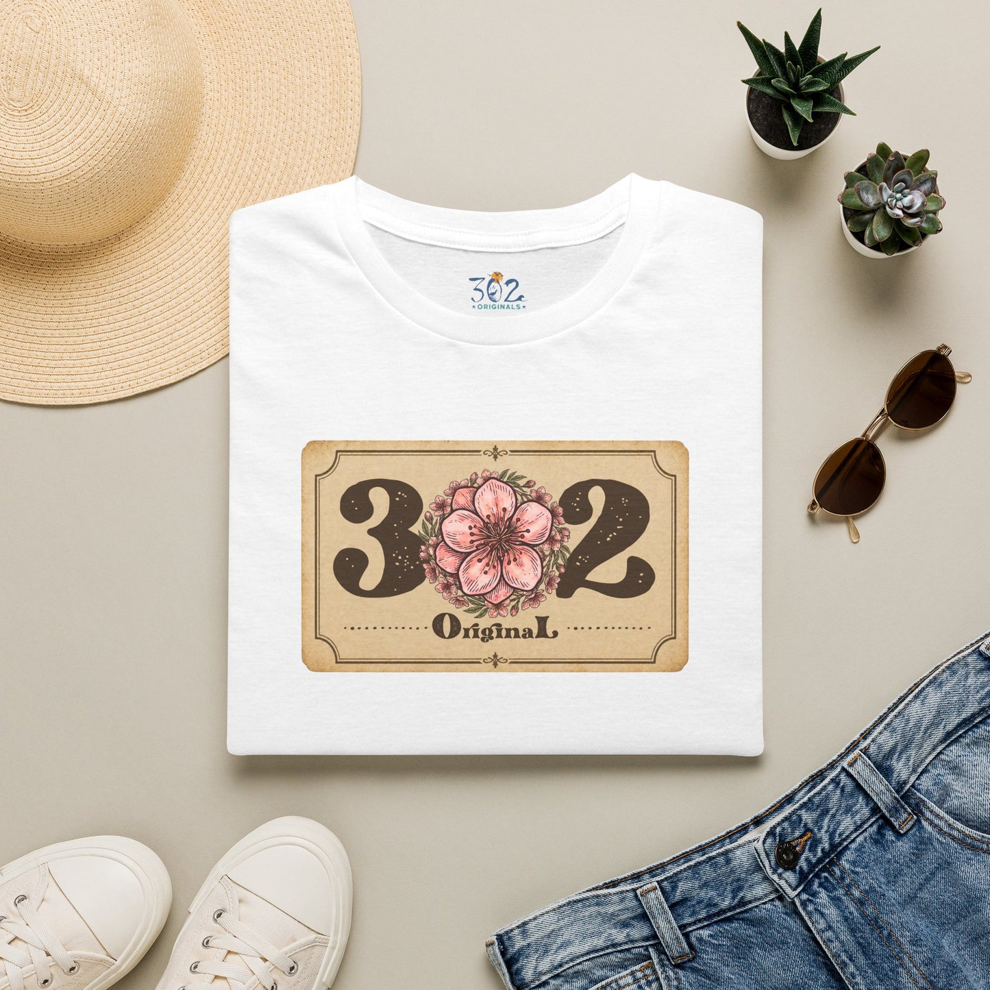 302 Original Delaware Peach Blossom Crew Tee