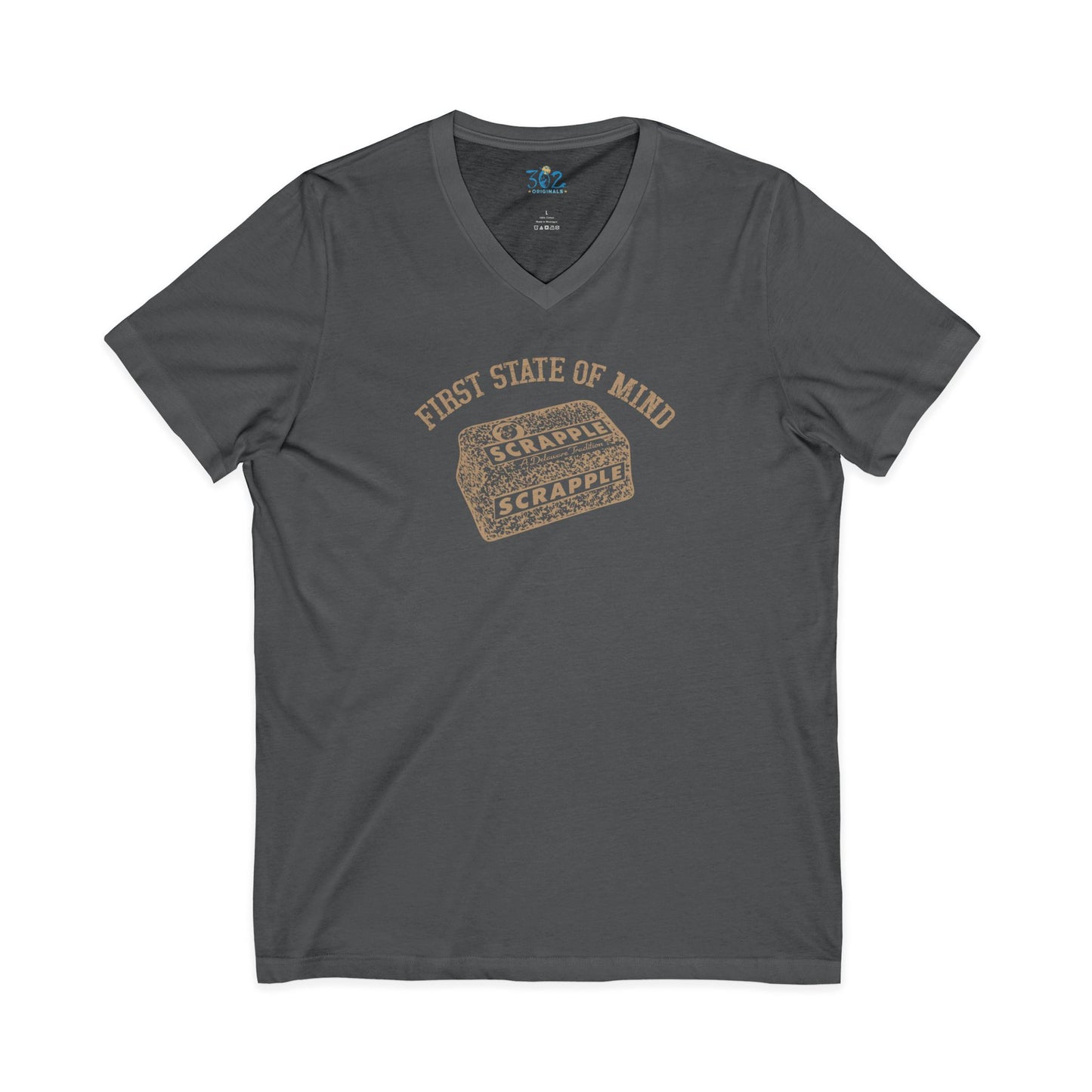 Delaware First State of Mind Scrapple Unisex V neck T shirt