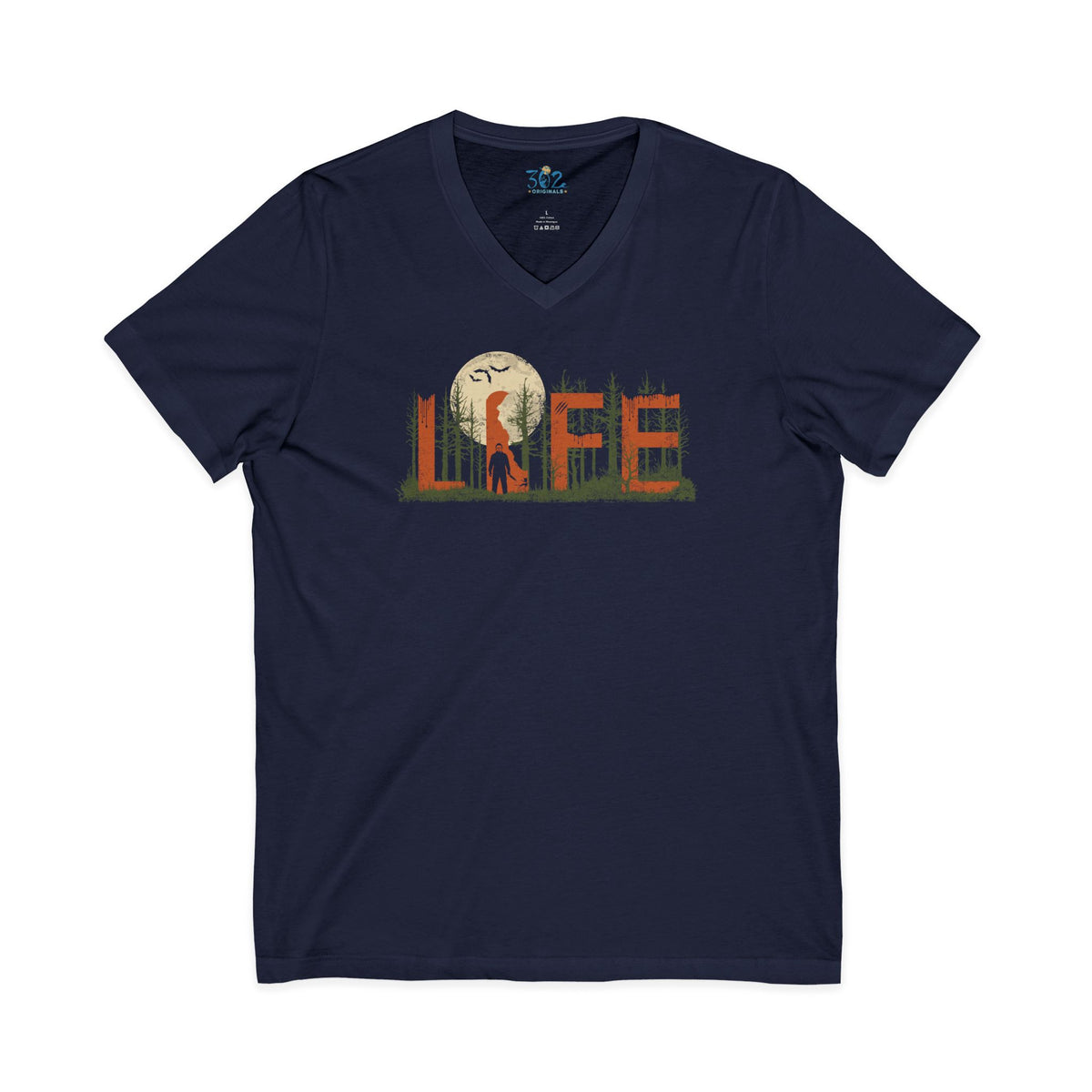 Delaware Slasher in the Woods LIFE V neck T | First State of Mind