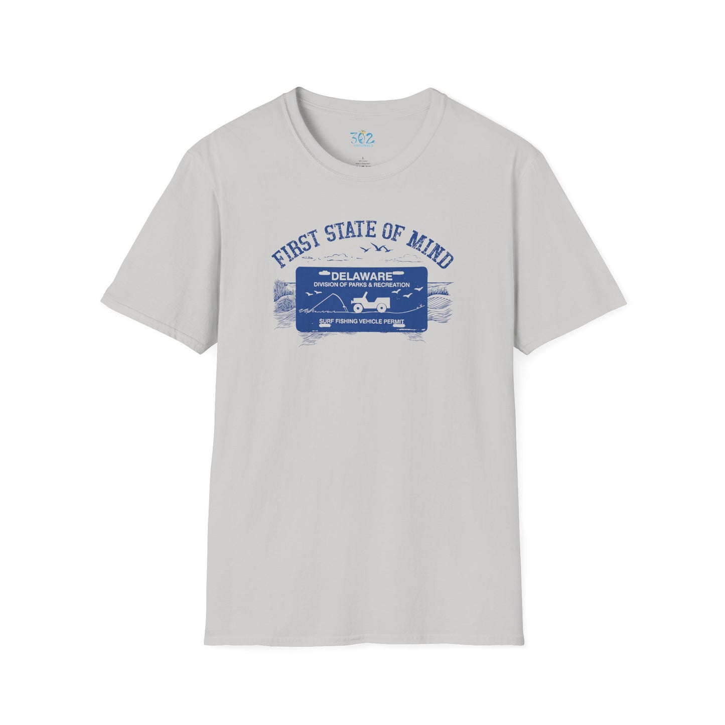 Delaware First State of Mind Surf Fishing Crew Neck Tee