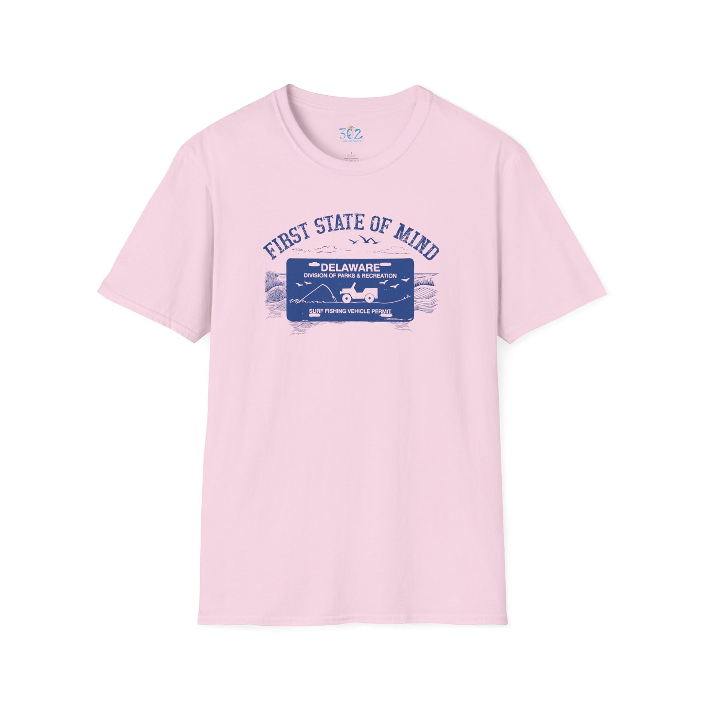 Delaware First State of Mind Surf Fishing Crew Neck Tee