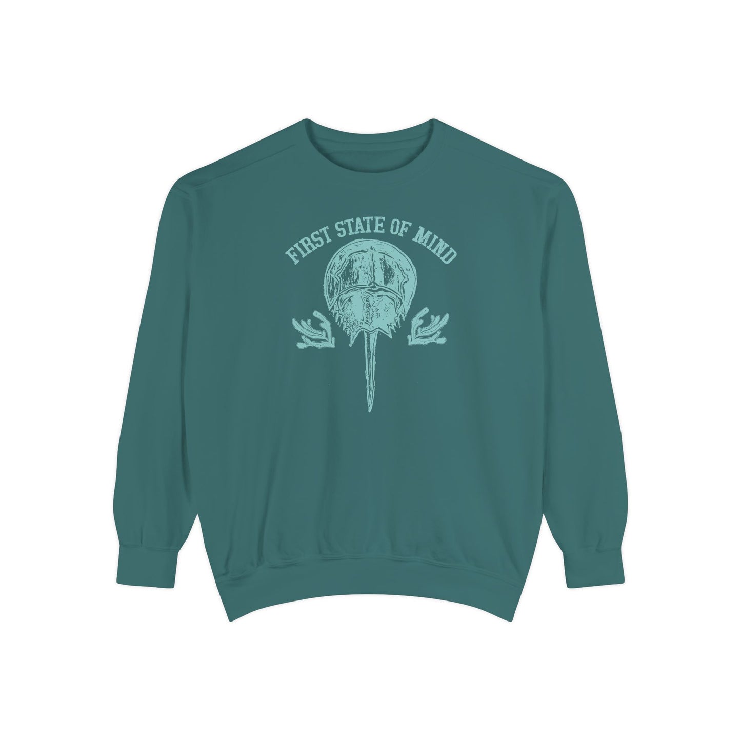 Horse Shoe Crab First State of Mind Unisex Garment-Dyed Sweatshirt