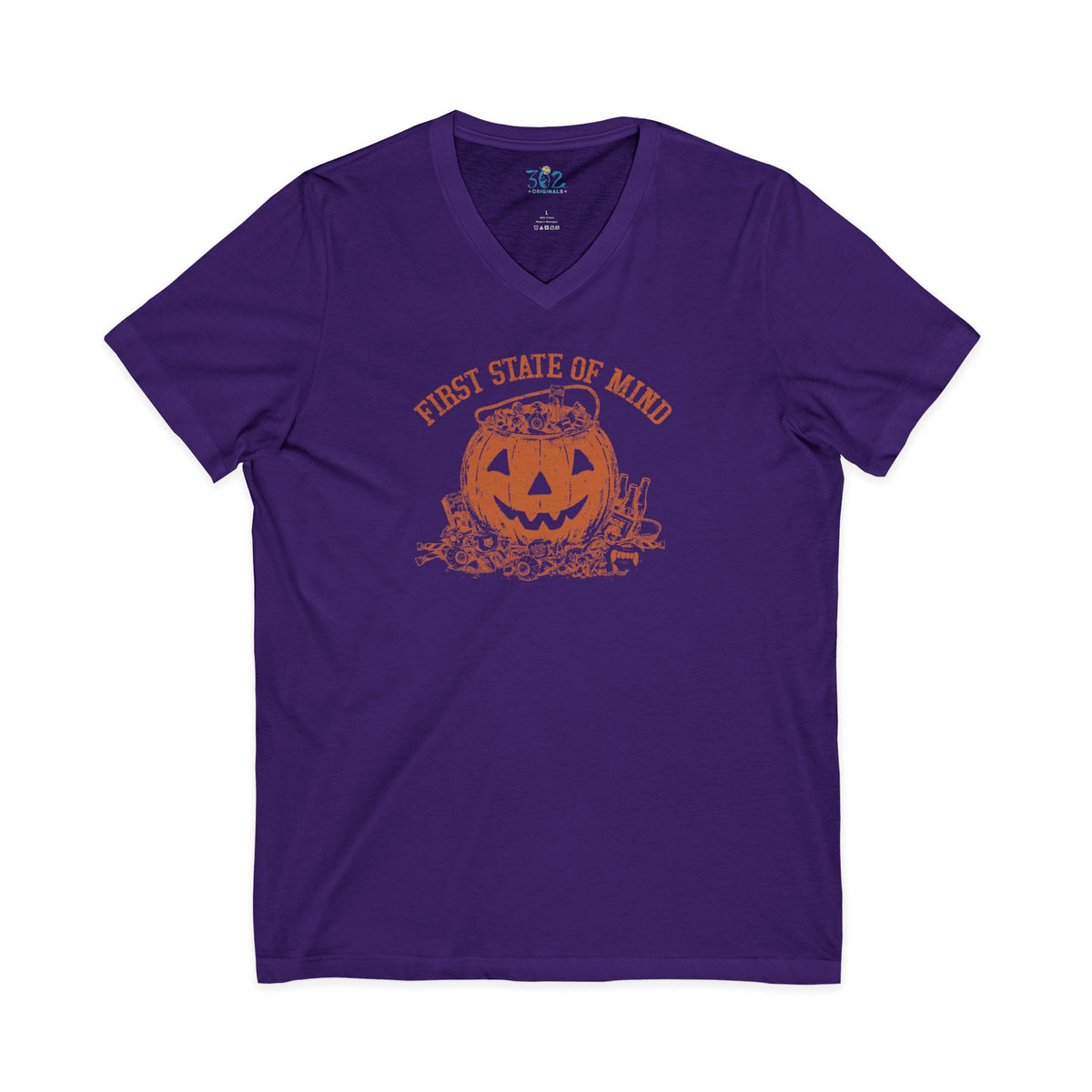 First State of Mind Halloween Pumpkin & Candy V neck | 302 Originals