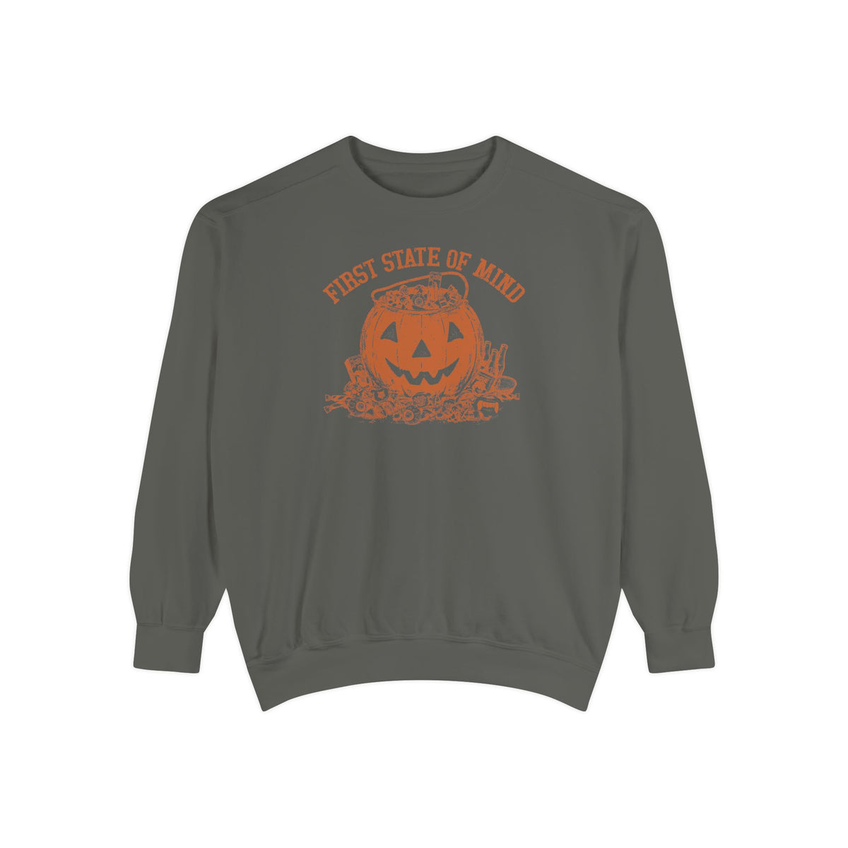 First State of Mind Halloween Pumpkin & Candy Sweat Shirt | 302 Originals