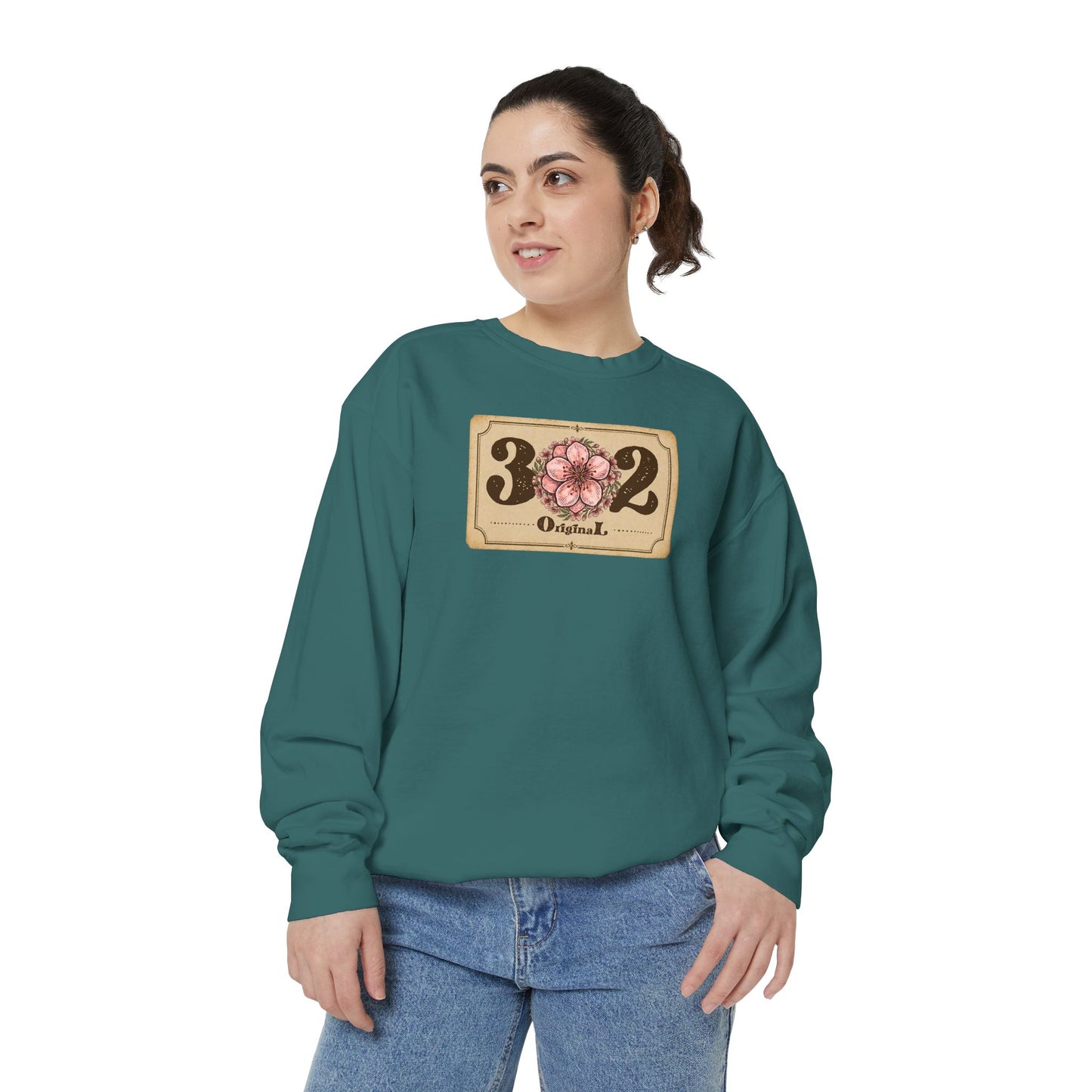 302 Delaware Peach Blossom Unisex Garment-Dyed Sweatshirt