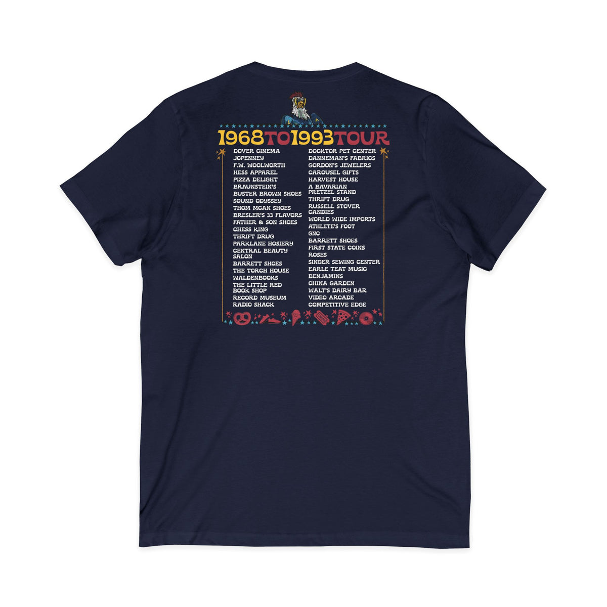 Spent it All - Dover Blue Hen Mall V-Neck Tee
