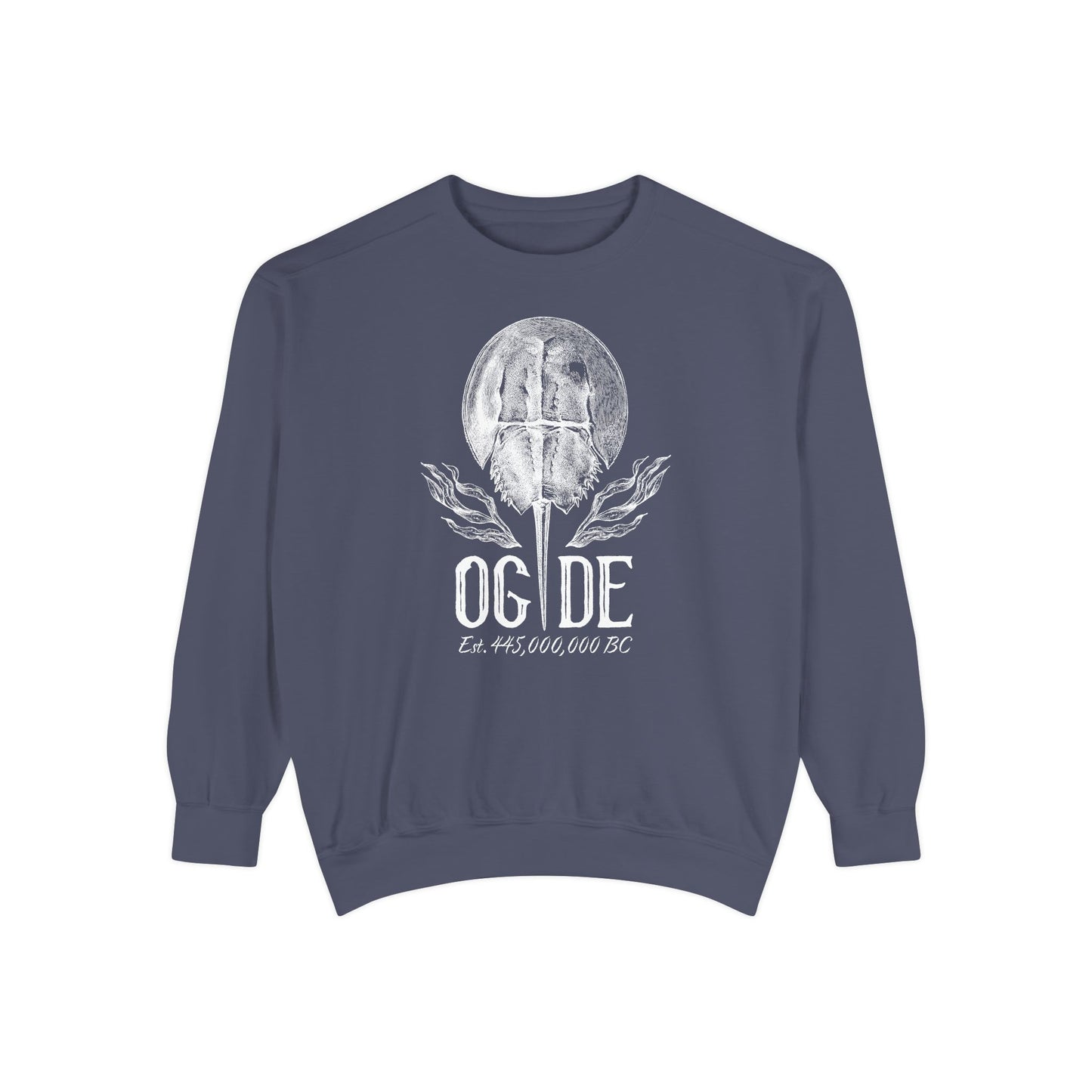 OG DE Delaware Horse Shoe Crab Unisex Garment-Dyed Sweatshirt