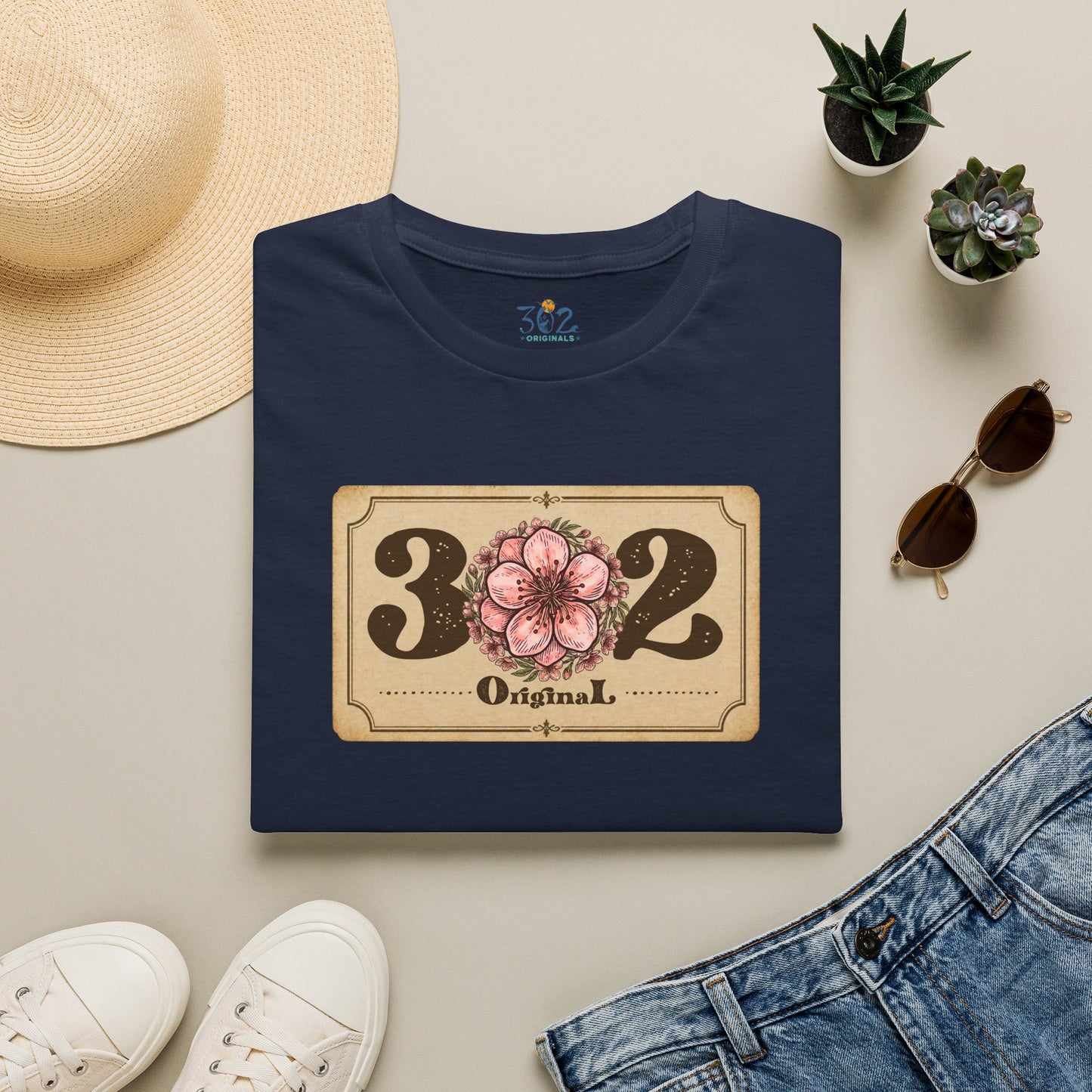 302 Original Delaware Peach Blossom Crew Tee