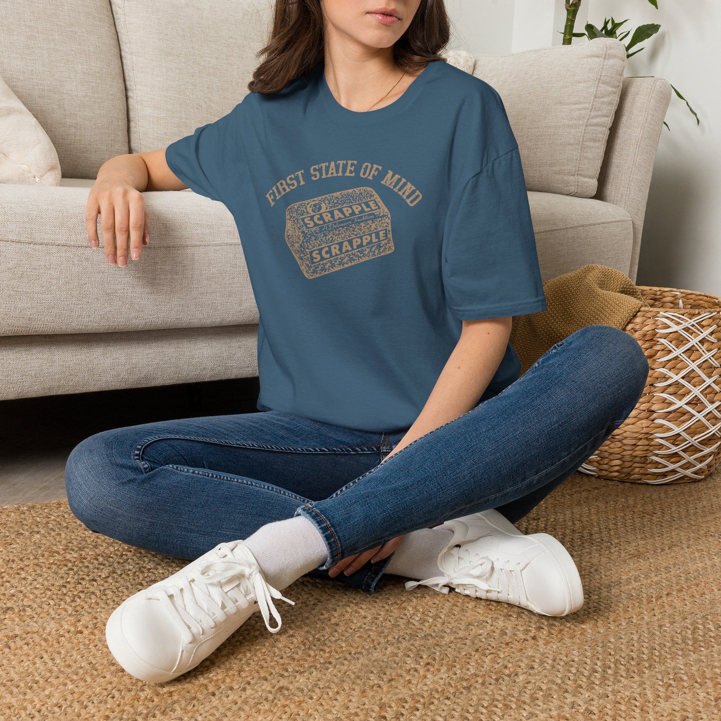 Delaware First State of Mind Scrapple Crew Neck Tee - Dark Colors