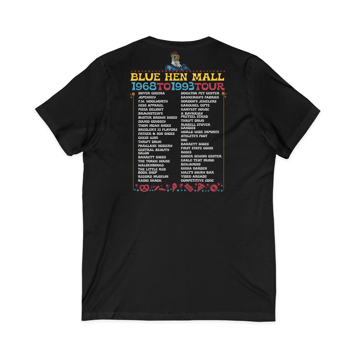 Where We Use To Roost - Dover Blue Hen Mall V-Neck Tee