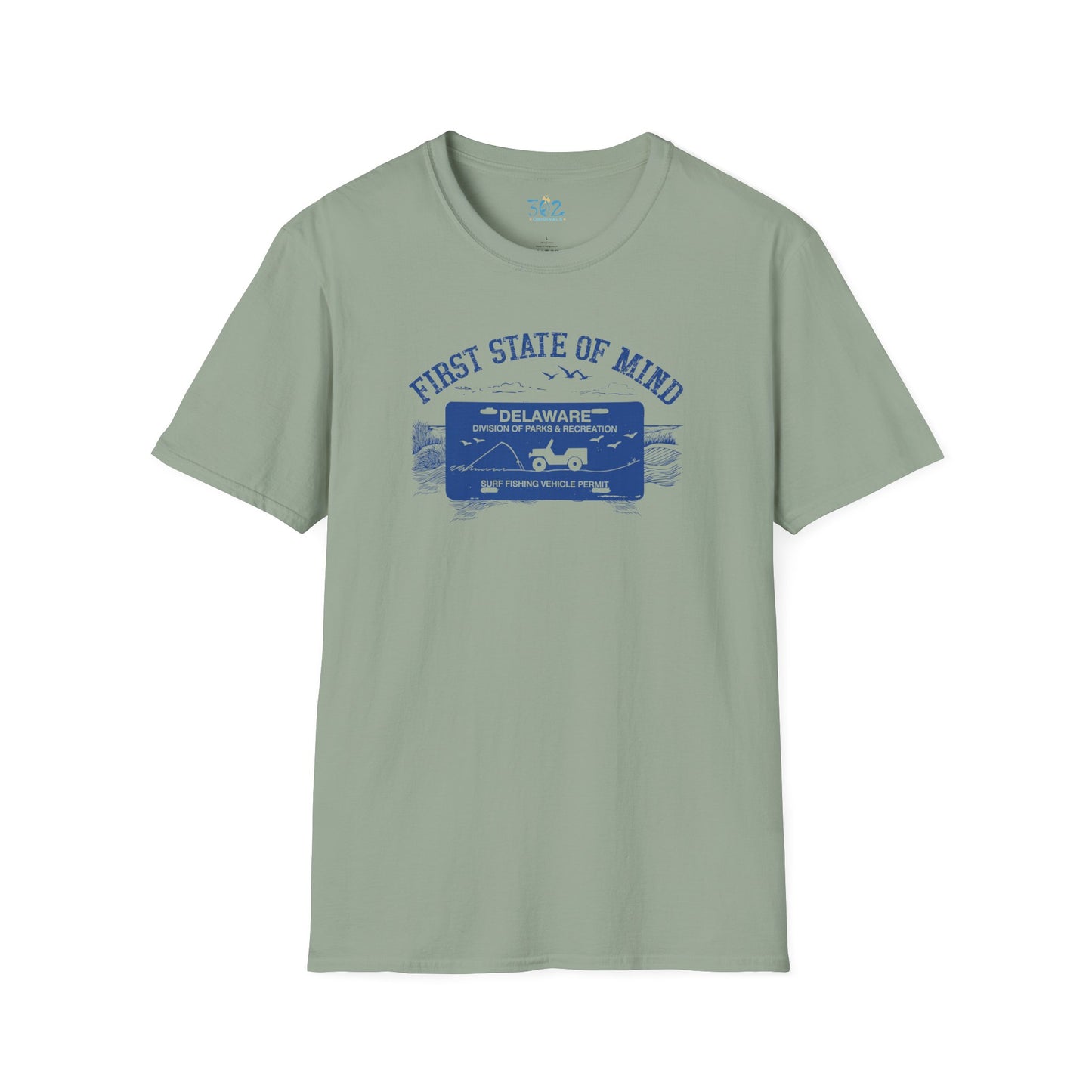 Delaware First State of Mind Surf Fishing Crew Neck Tee