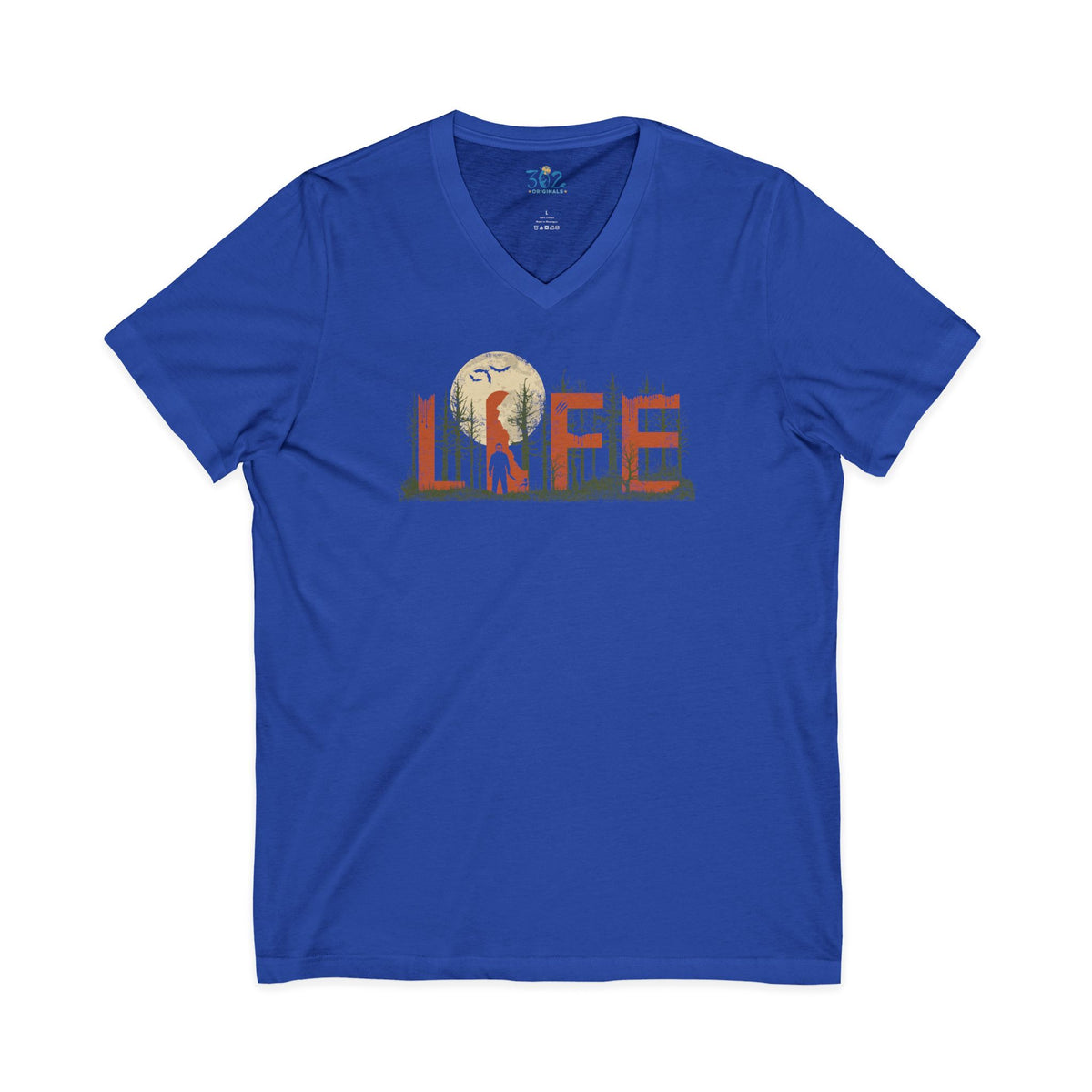 Delaware Slasher in the Woods LIFE V neck T | First State of Mind