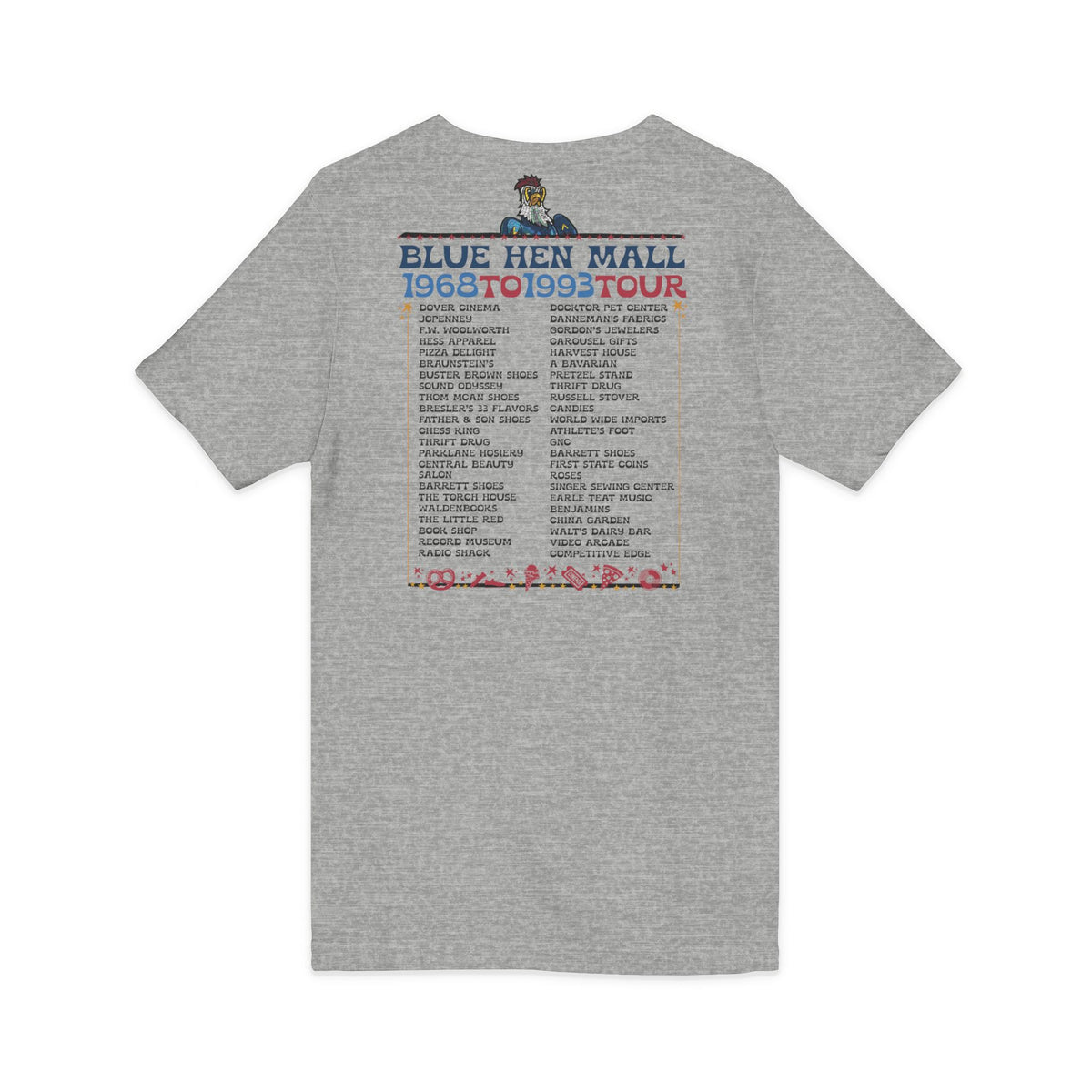 Where We Used To Roost - Dover Blue Hen Mall V-Neck Tee