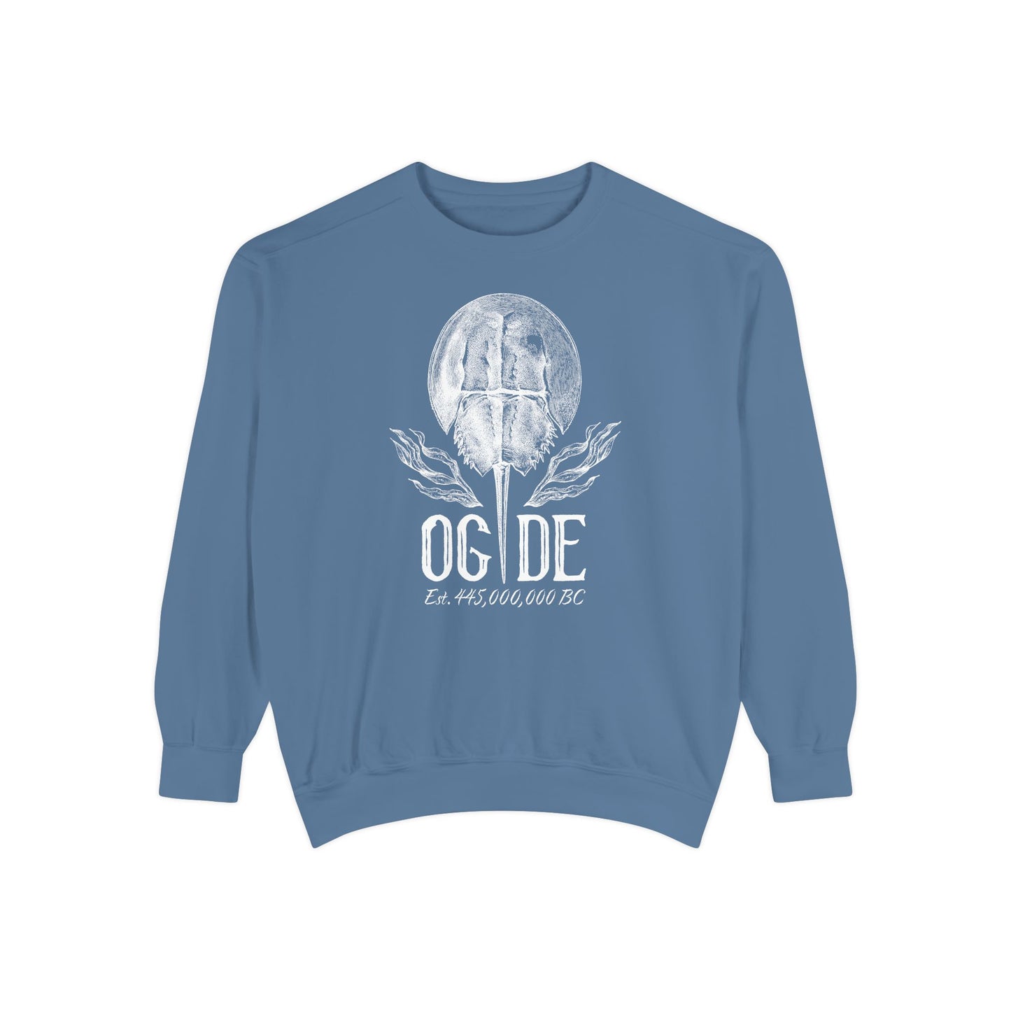 OG DE Delaware Horse Shoe Crab Unisex Garment-Dyed Sweatshirt